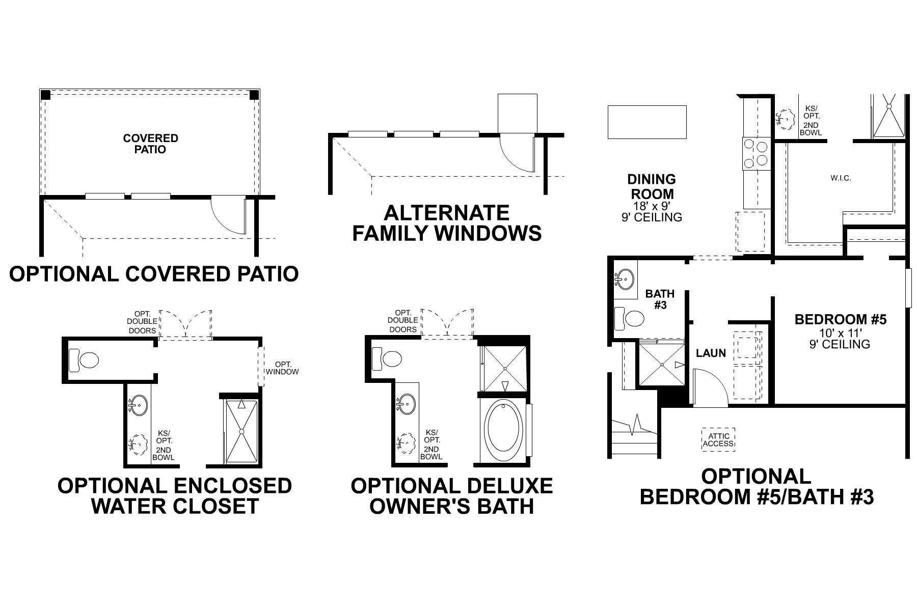 Gardenia First Floor Options