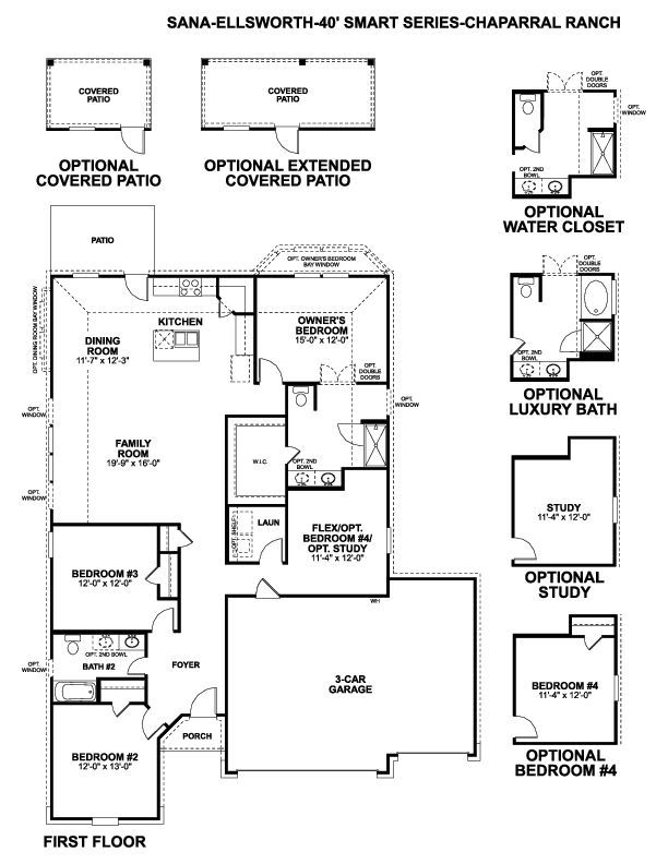 Ellsworth 3 Car Floorplan Print