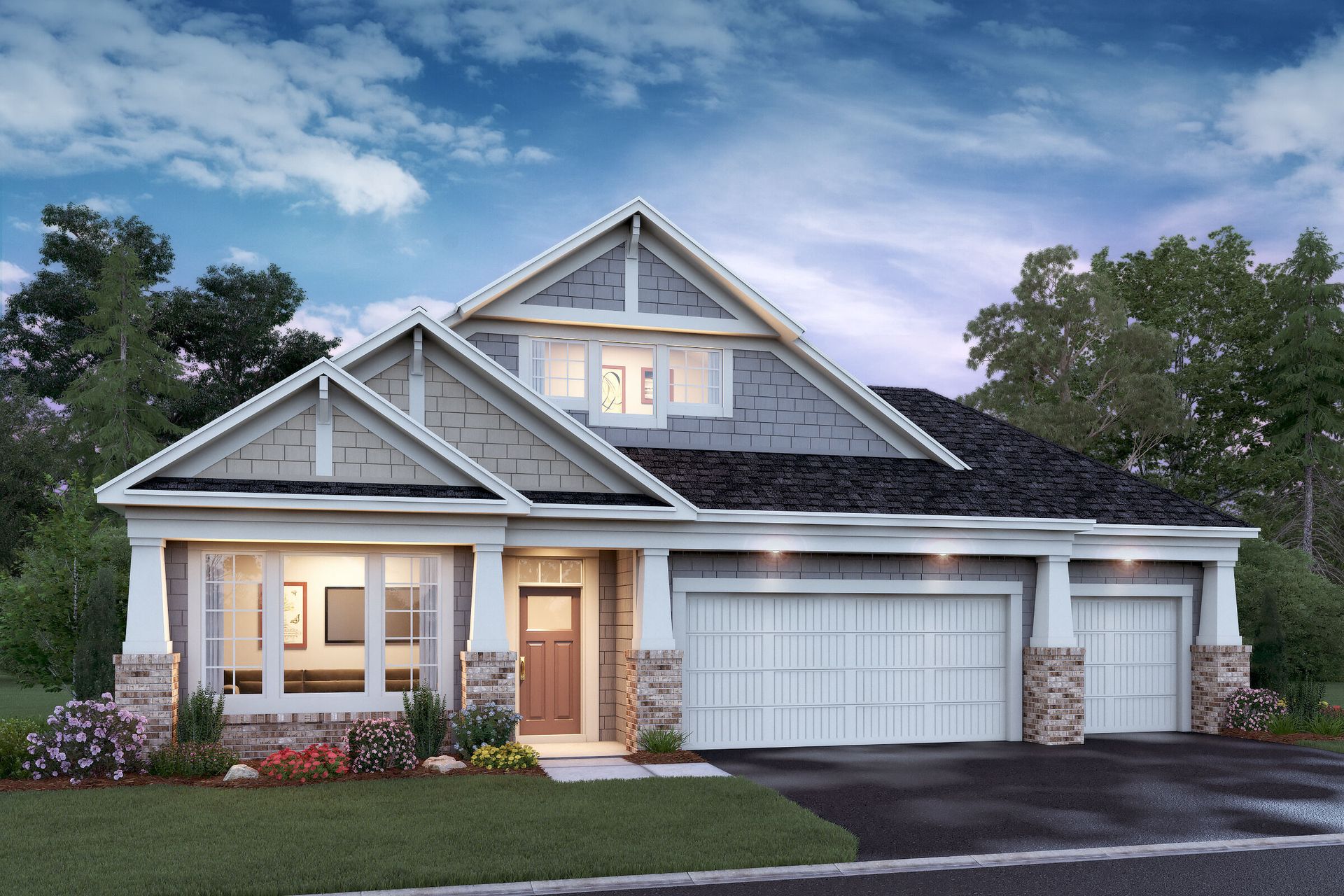 Elmwood IV Elevation F | 3 car