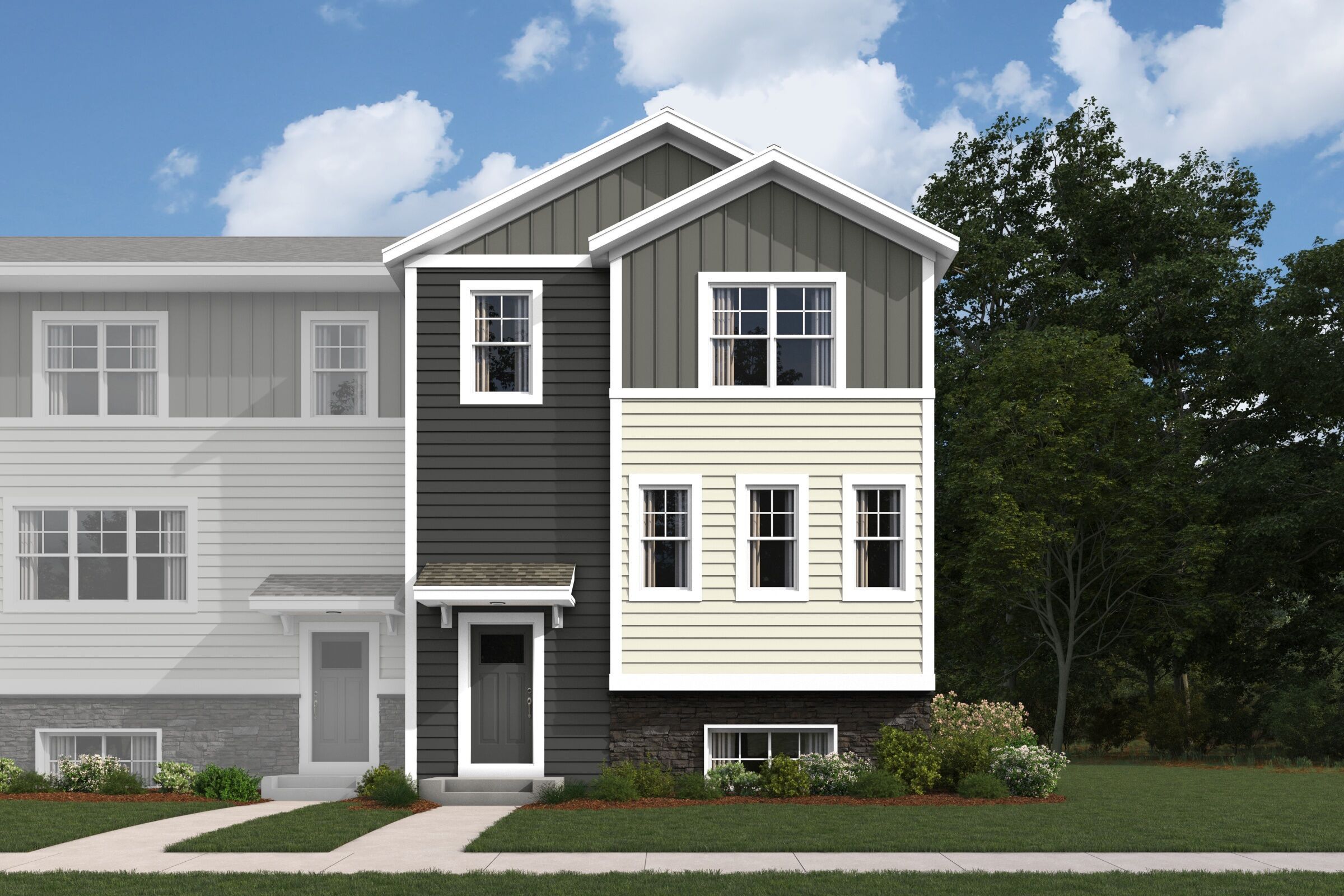 Schulz Elevation A with Stone