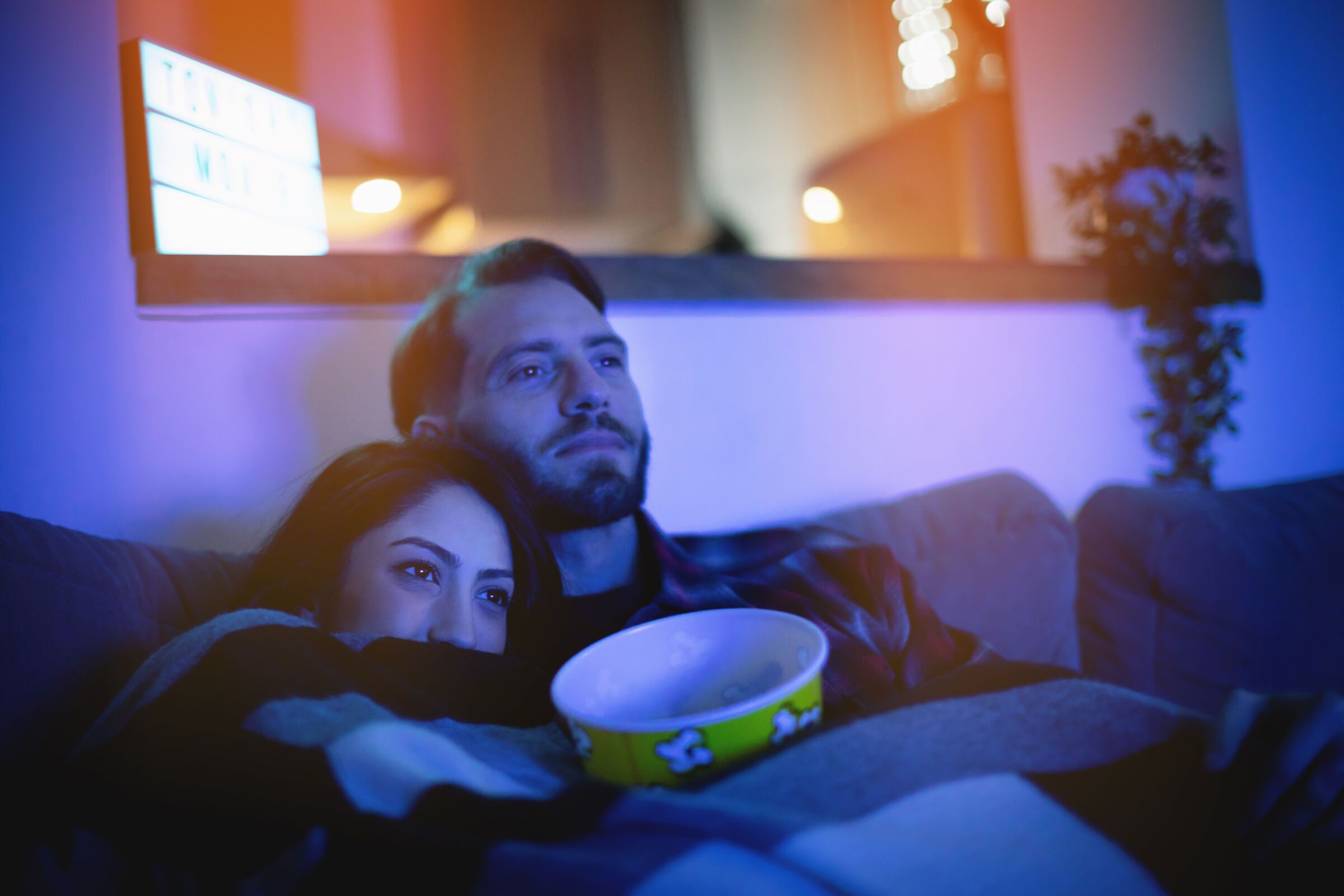 couple watching tv