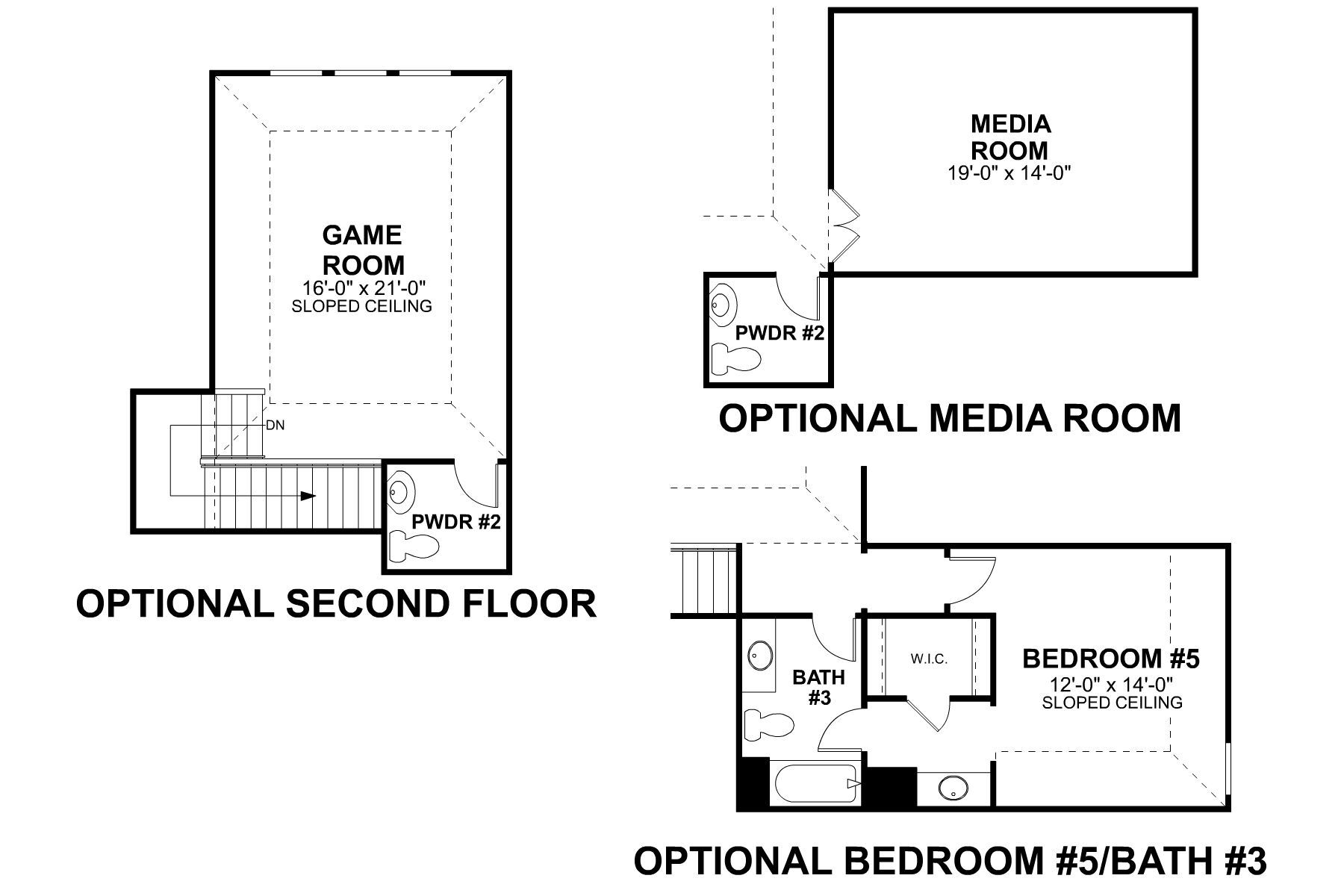 Sabine Second Floor Options