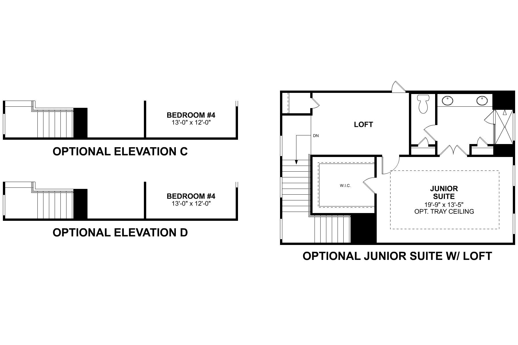 Fieldstone Second Floor Options