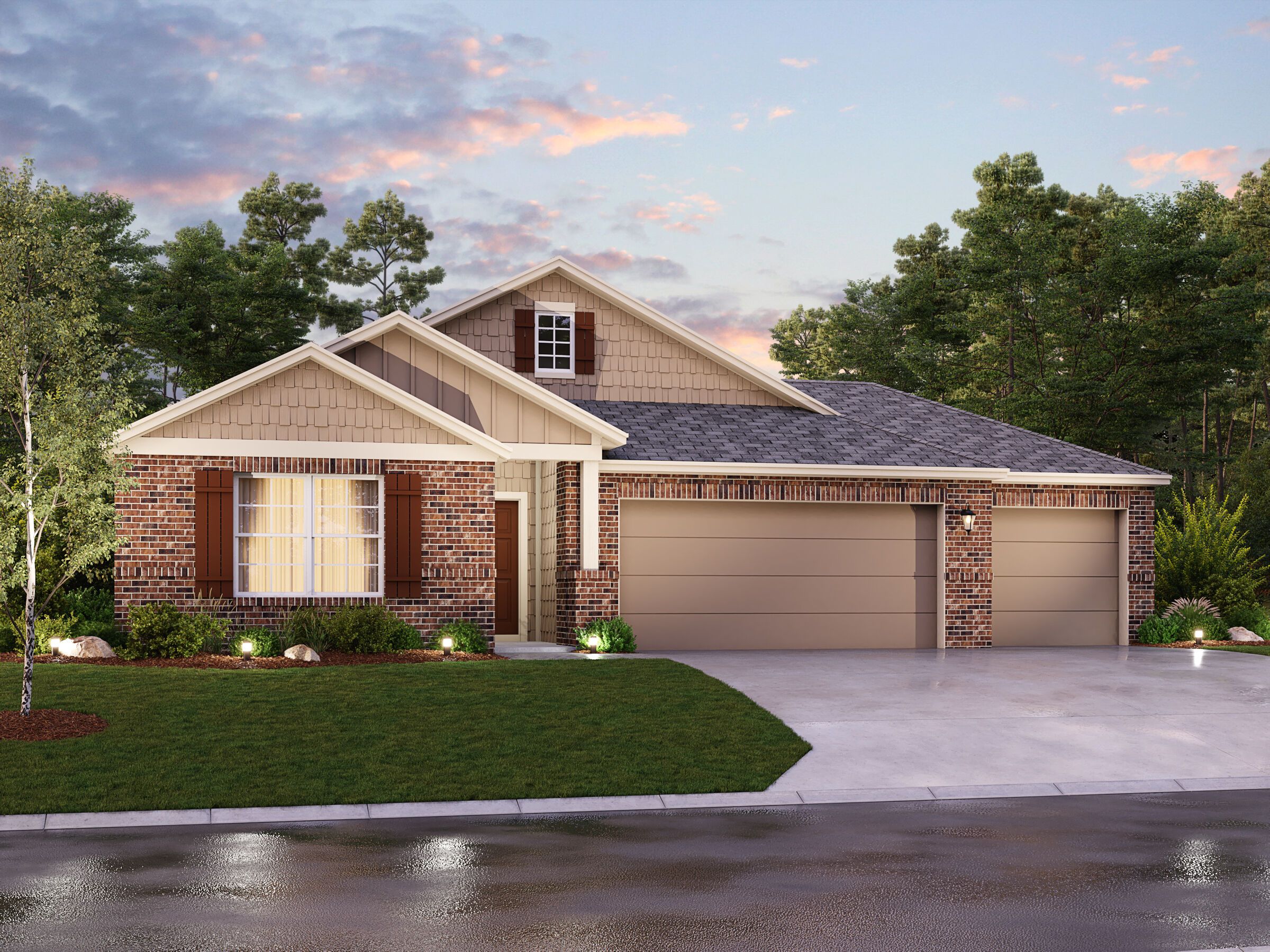 Kingsley Plan at Chaparral Ranch in Floresville, TX by M/I Homes