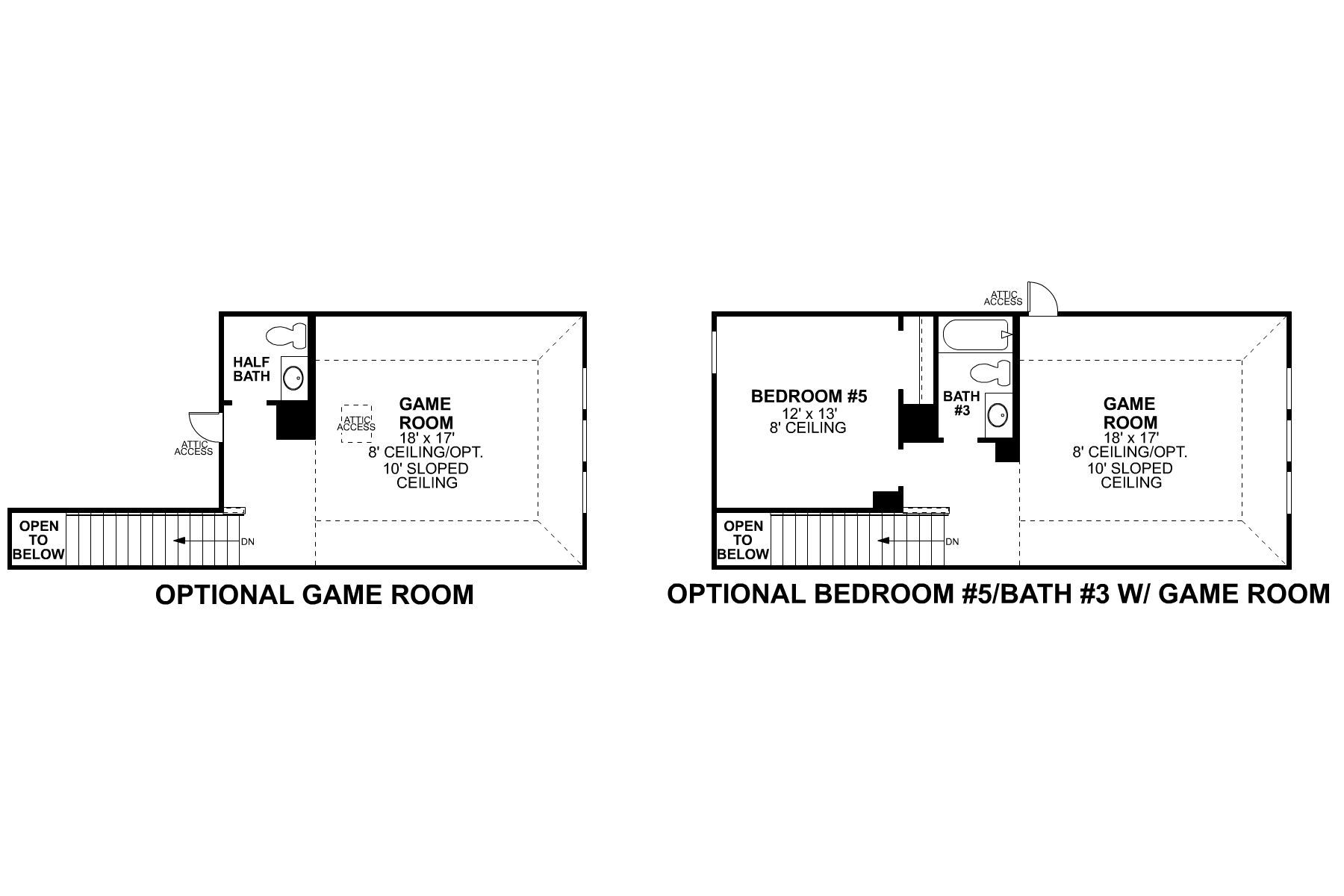 Acadia Second Floor Options