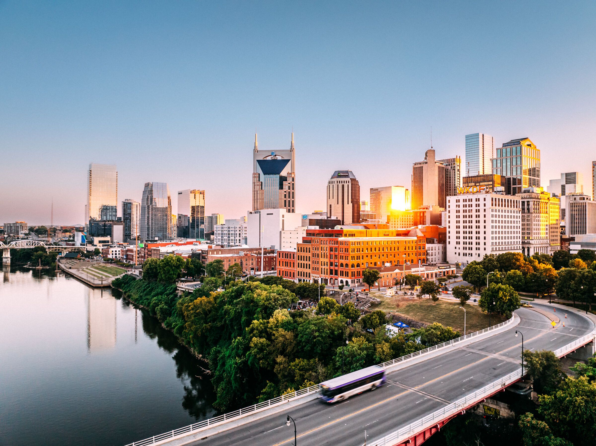Nashville City Skyline at Dusk