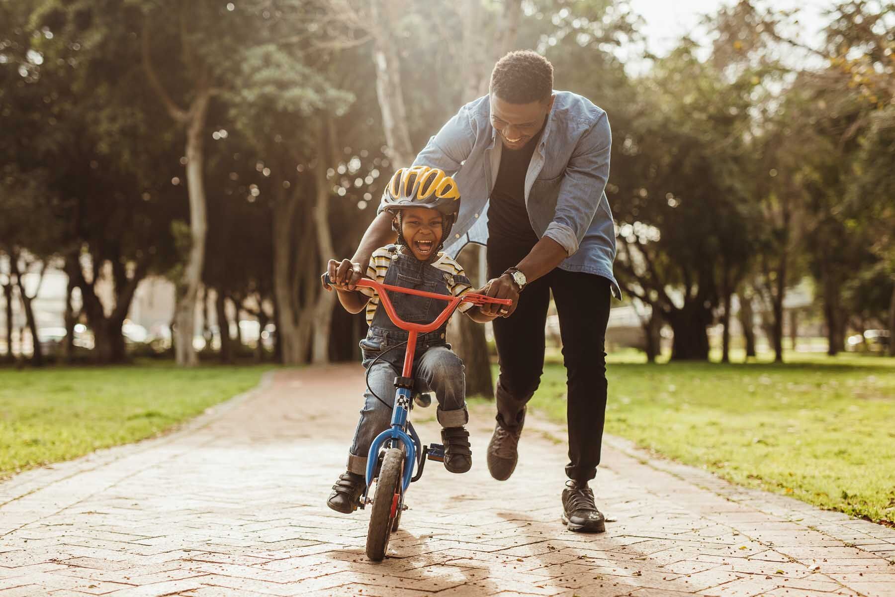 Father and Son with Bike