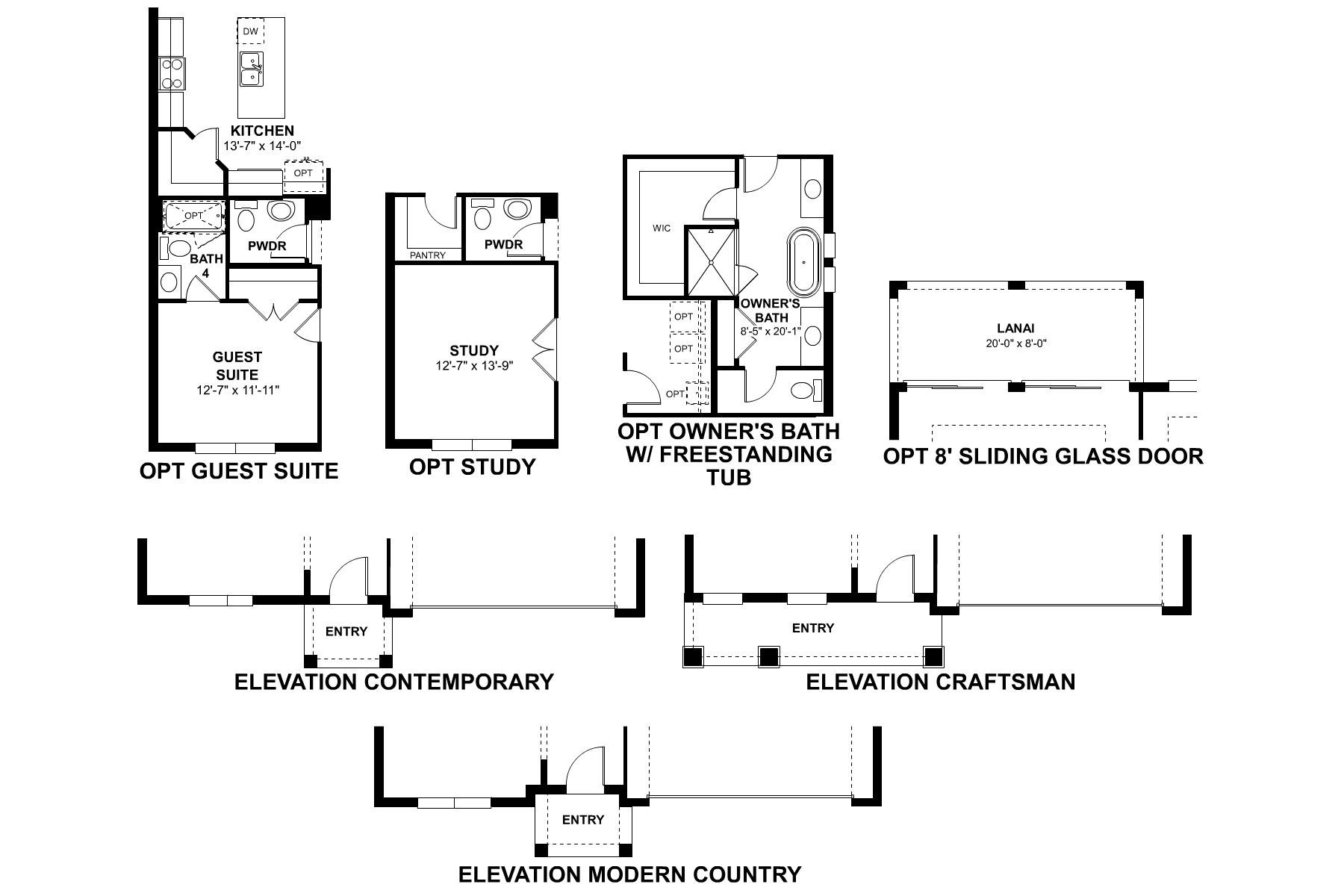 Cambria First Floor Options