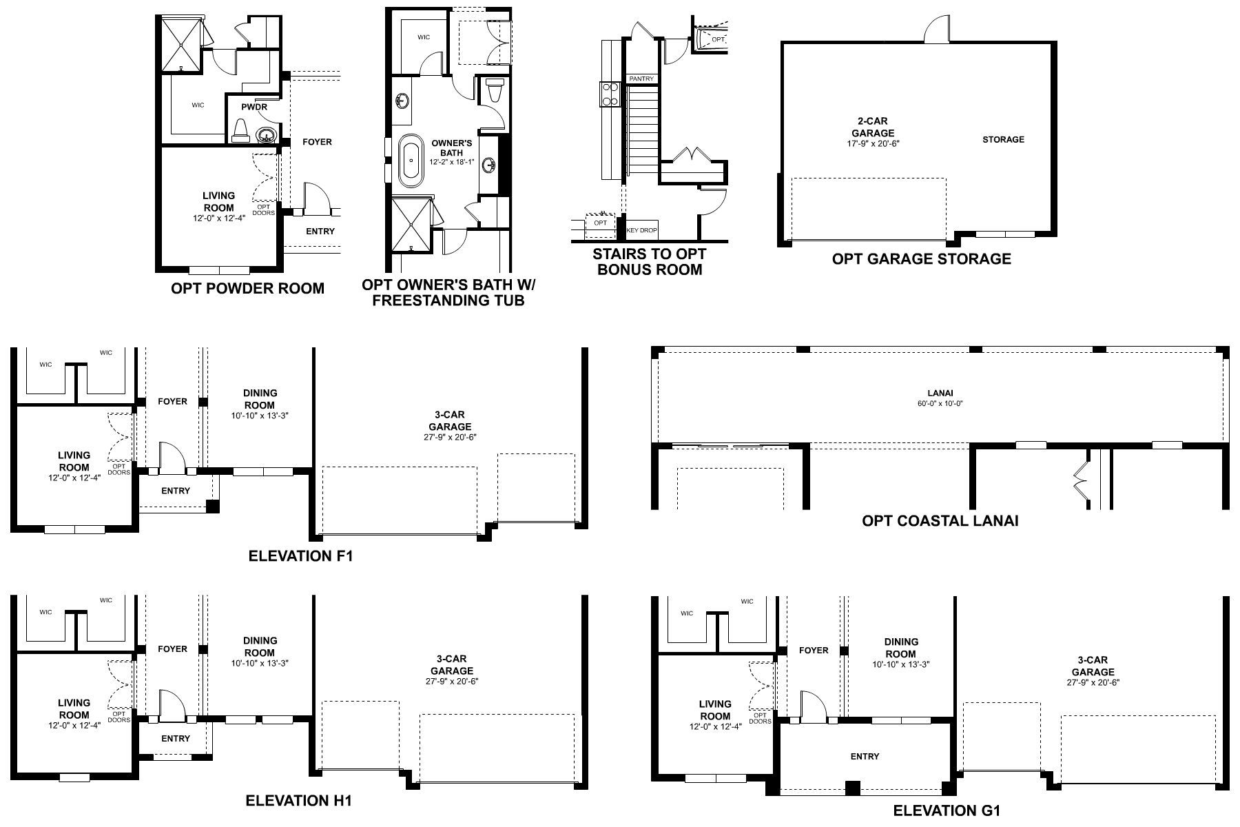 Brookhaven First Floor Options