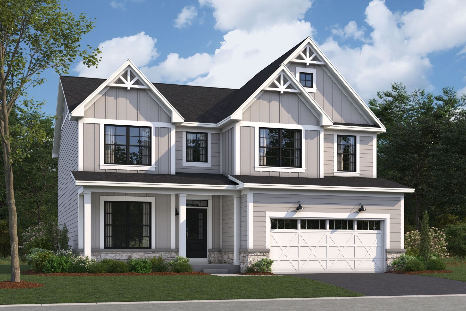 Easton Elevation Urban Farmhouse