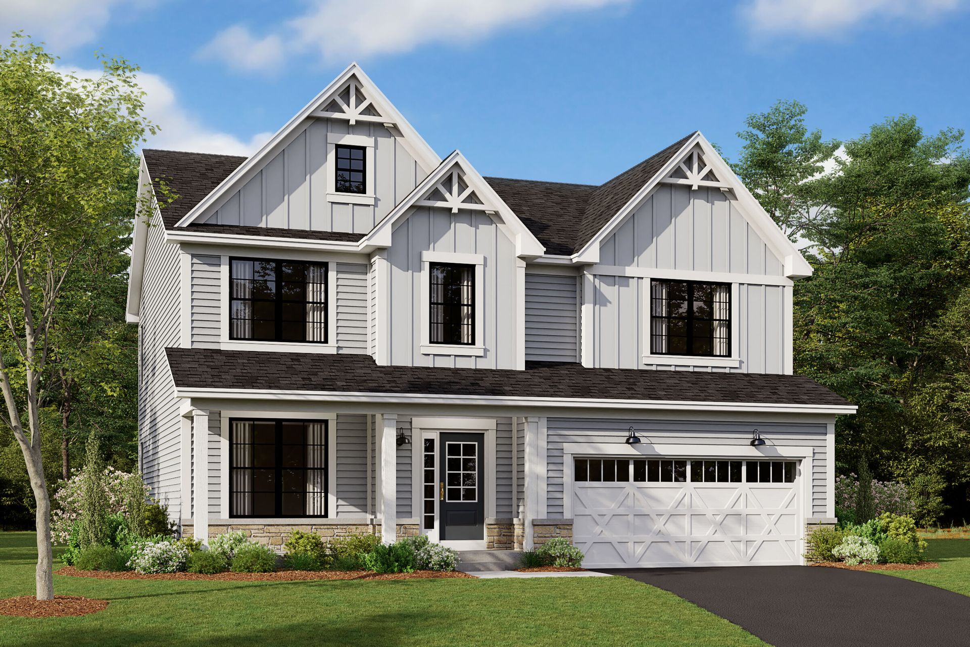Dunbar Elevation Urban Farmhouse