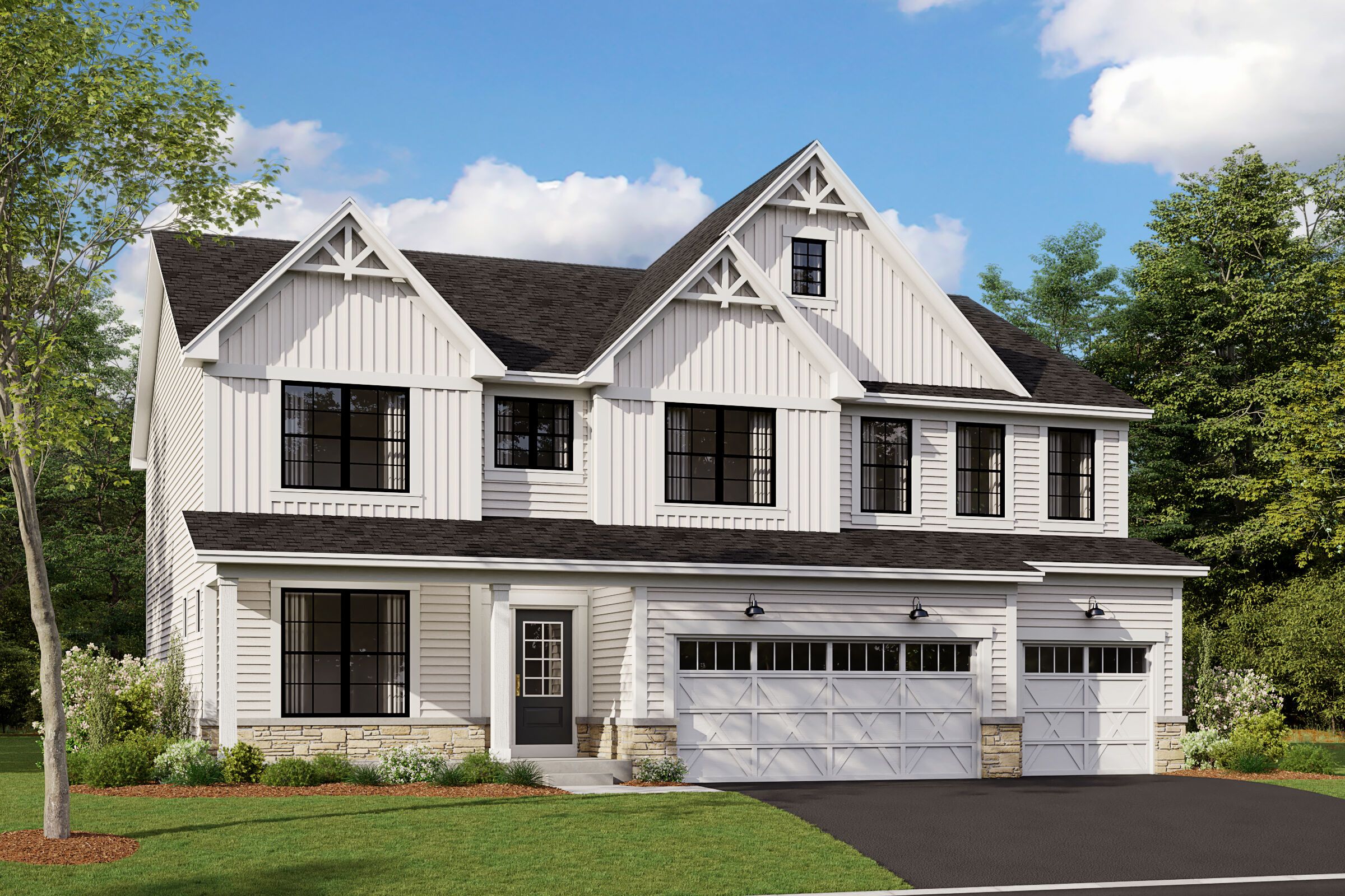 Lyndale Elevation Urban Farmhouse