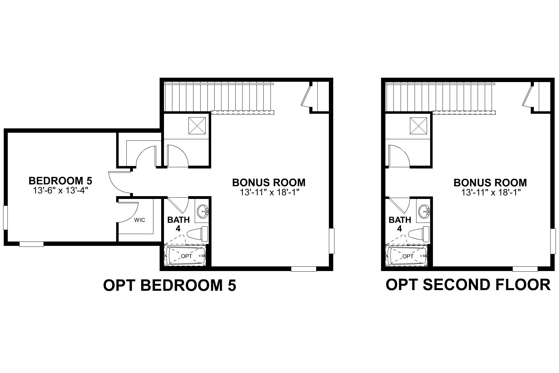 Piedmont Second Floor Options