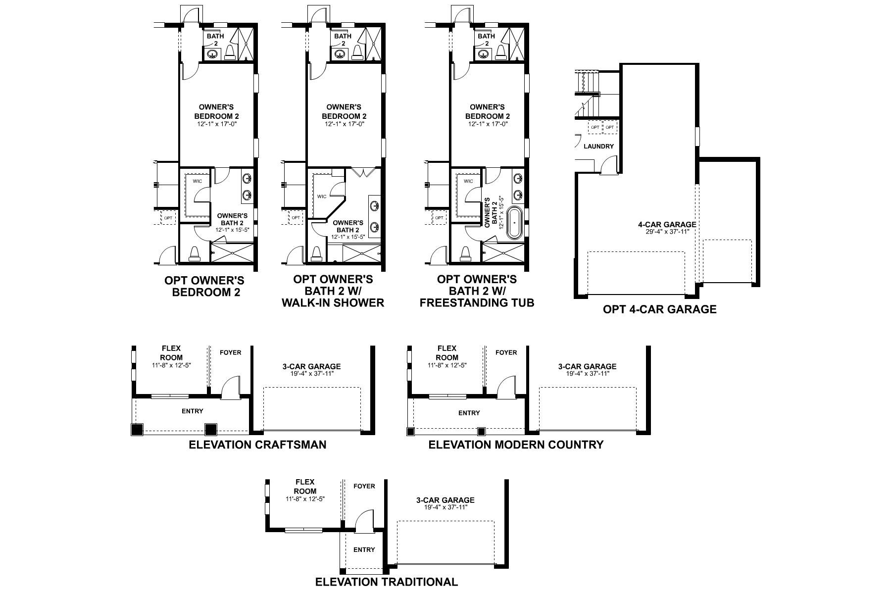 Sonoma First Floor Options