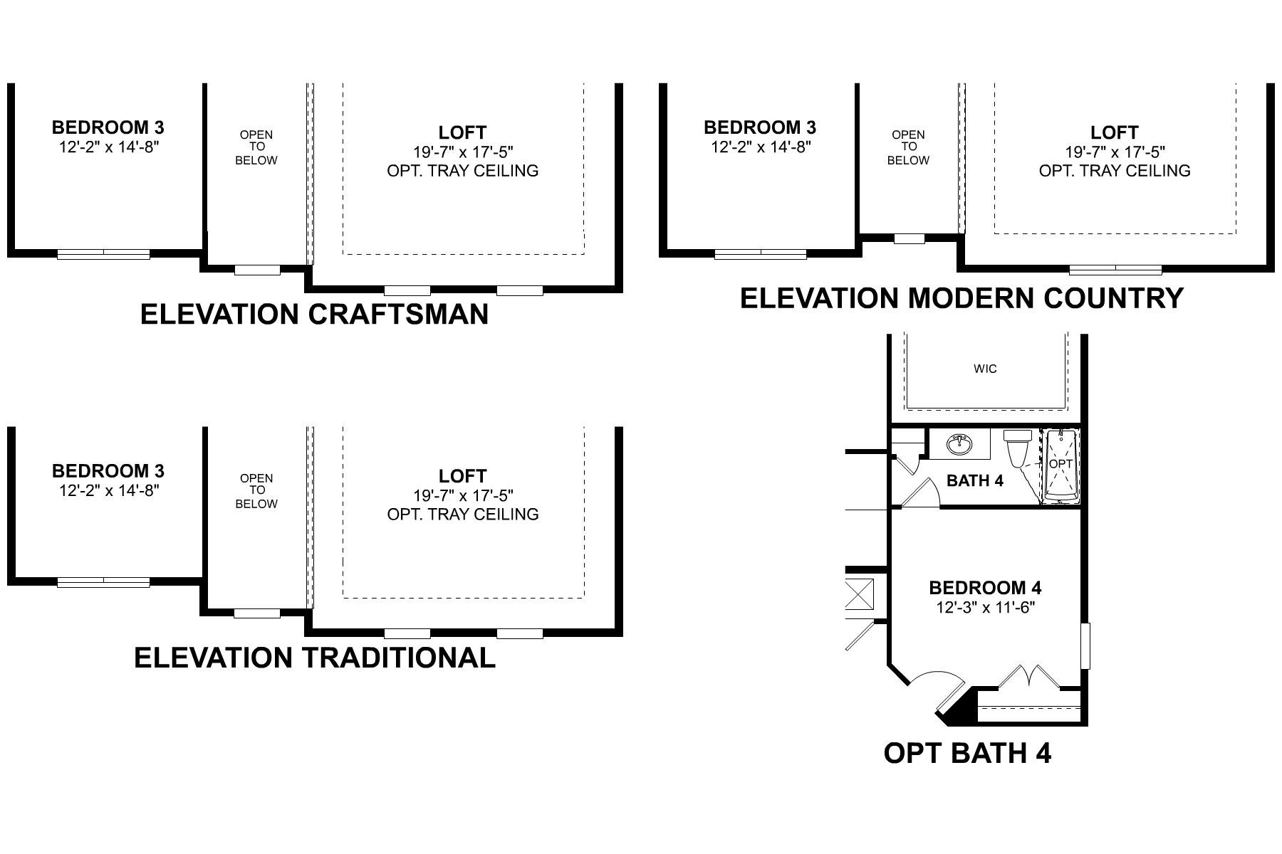 Sonoma Second Floor Options