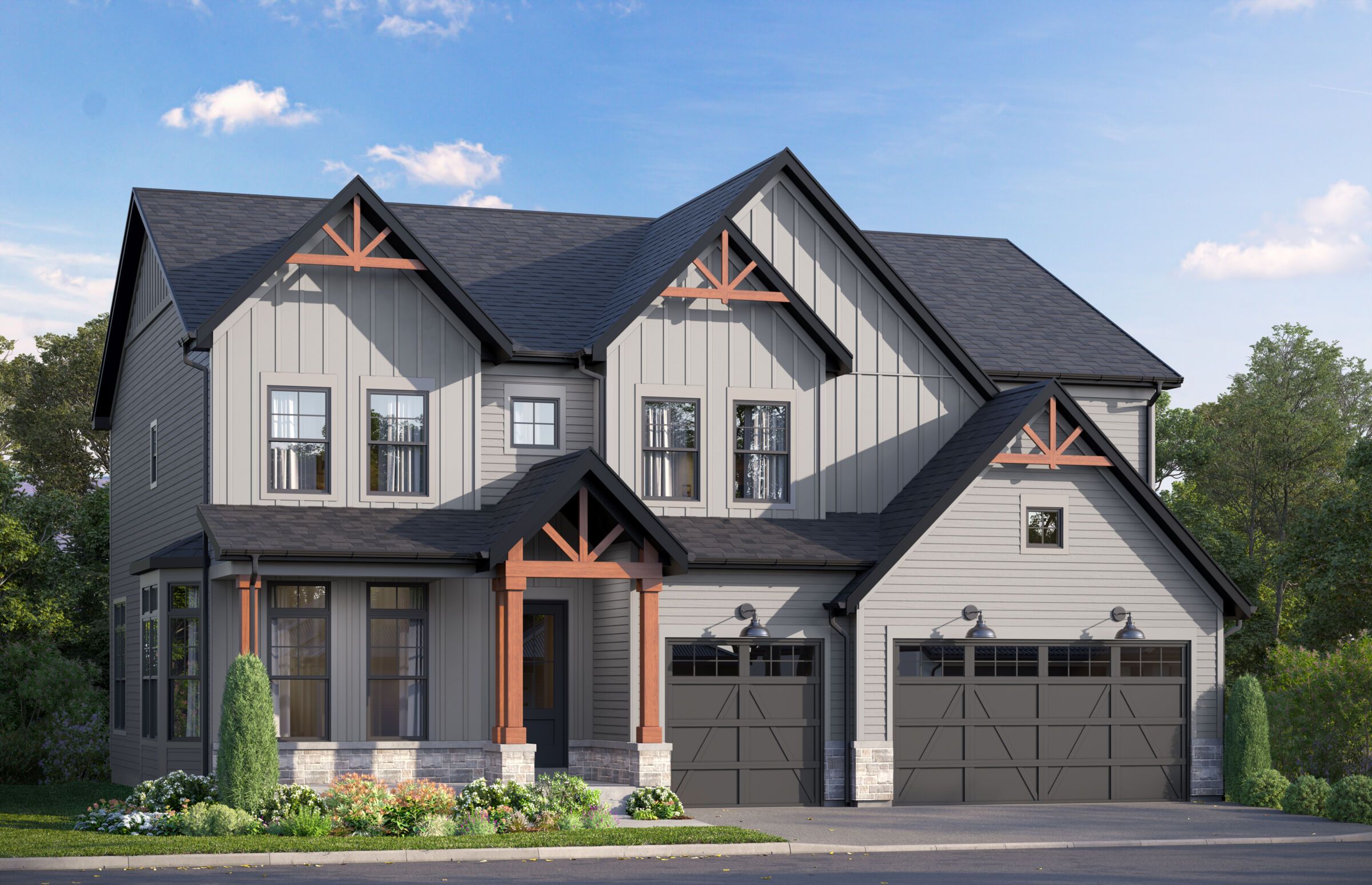 Lyndale Elevation Rustic Farmhouse