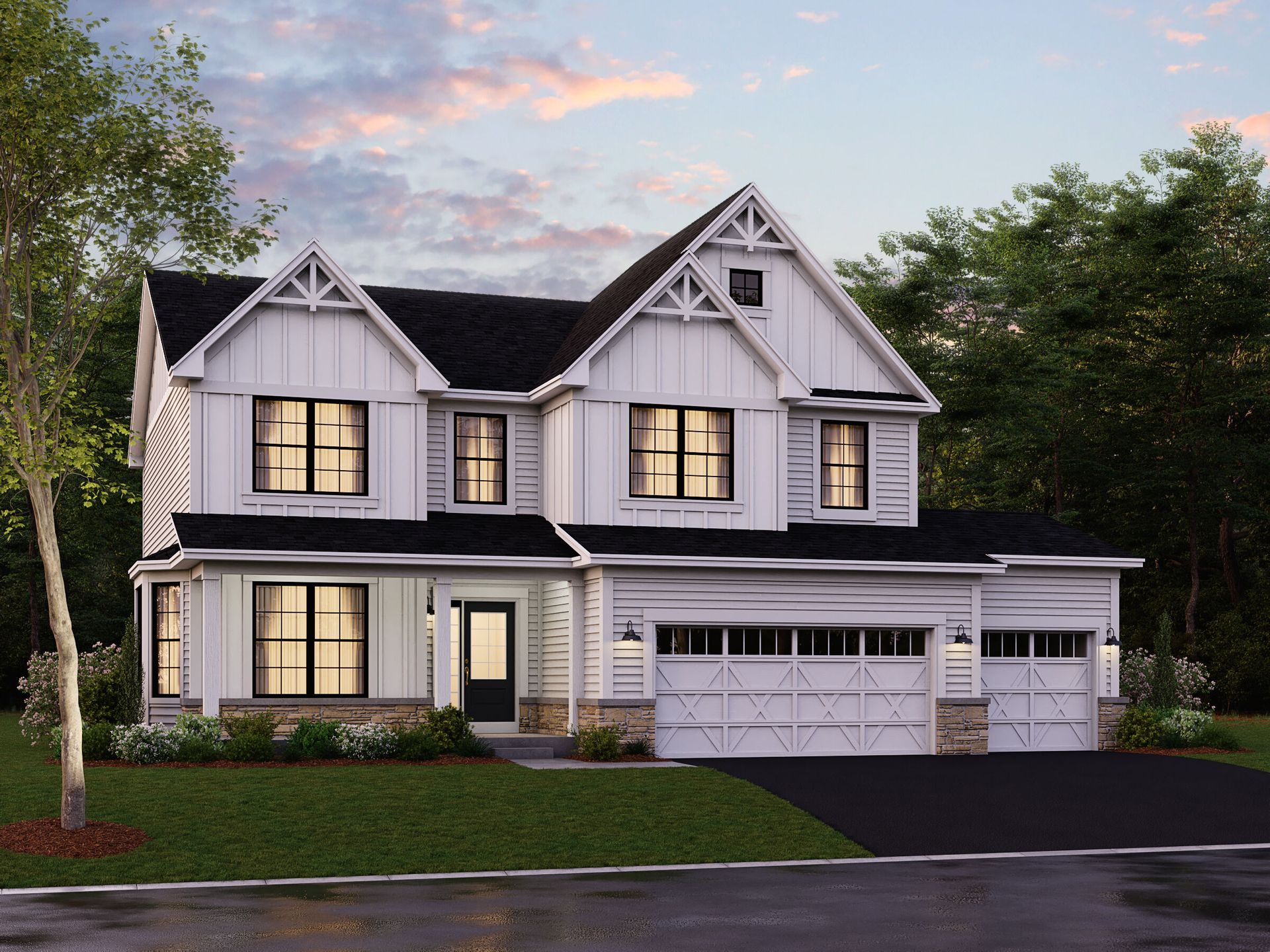 Easton Elevation Urban Farmhouse