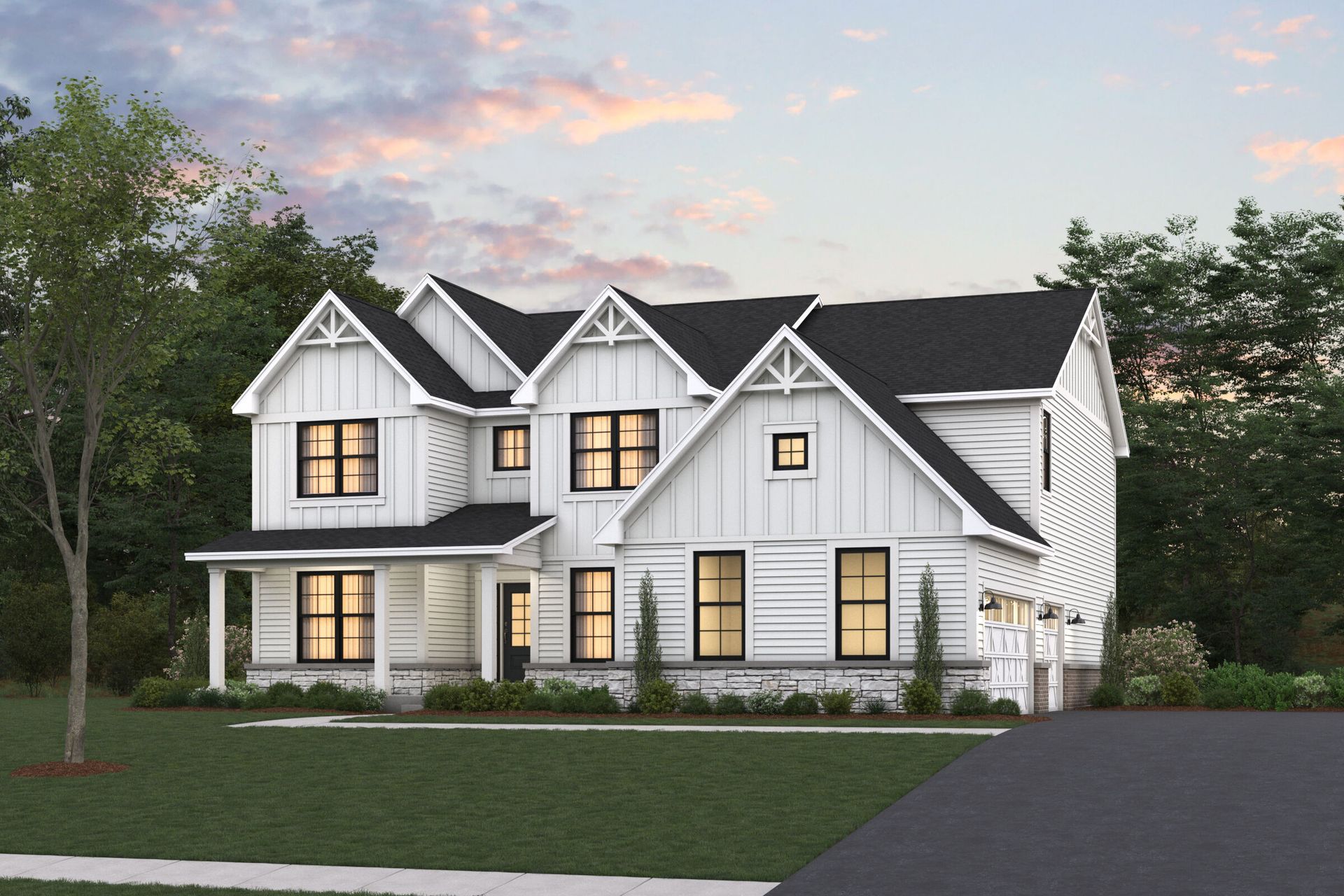 Hudson Elevation Urban Farmhouse with Side Load Garage