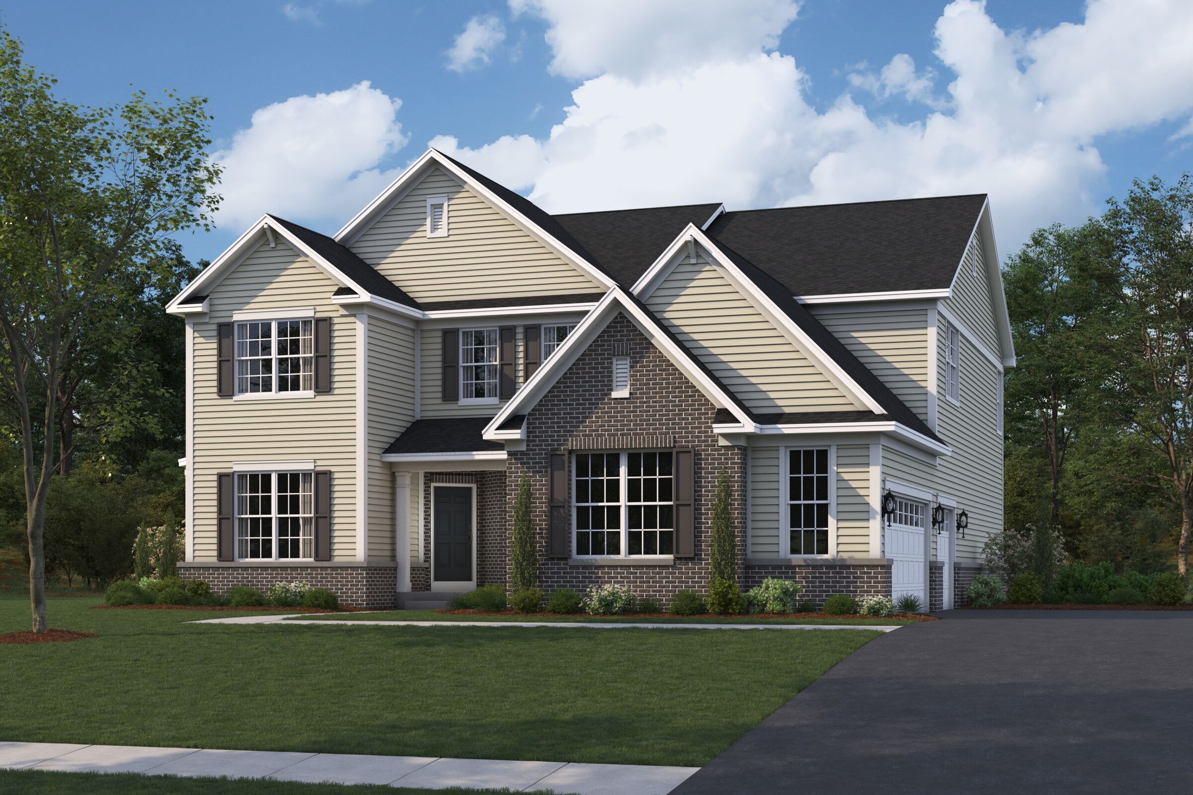 Sutcliff Elevation Traditional with Side Load Garage