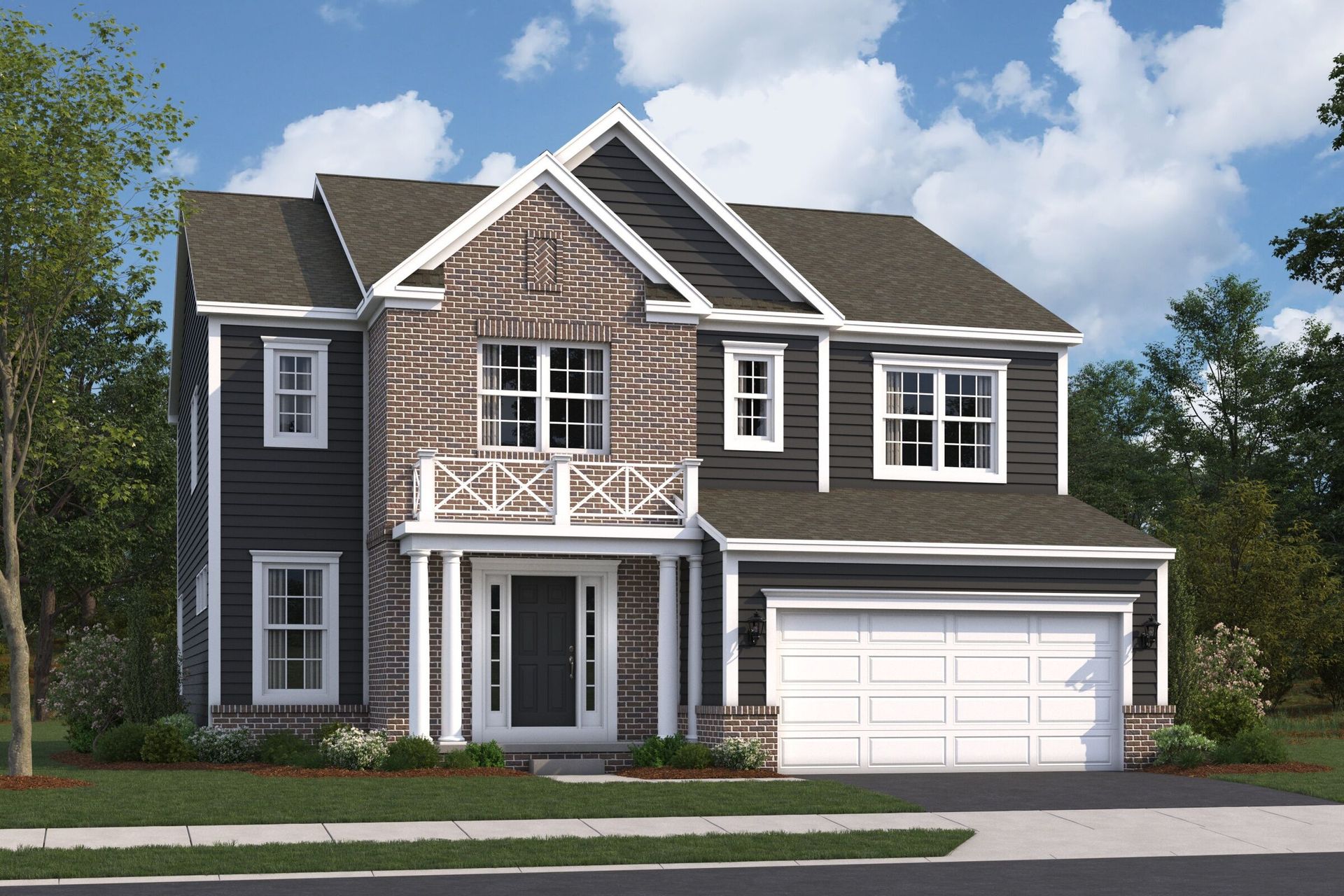 Dartmouth Elevation A with Brick