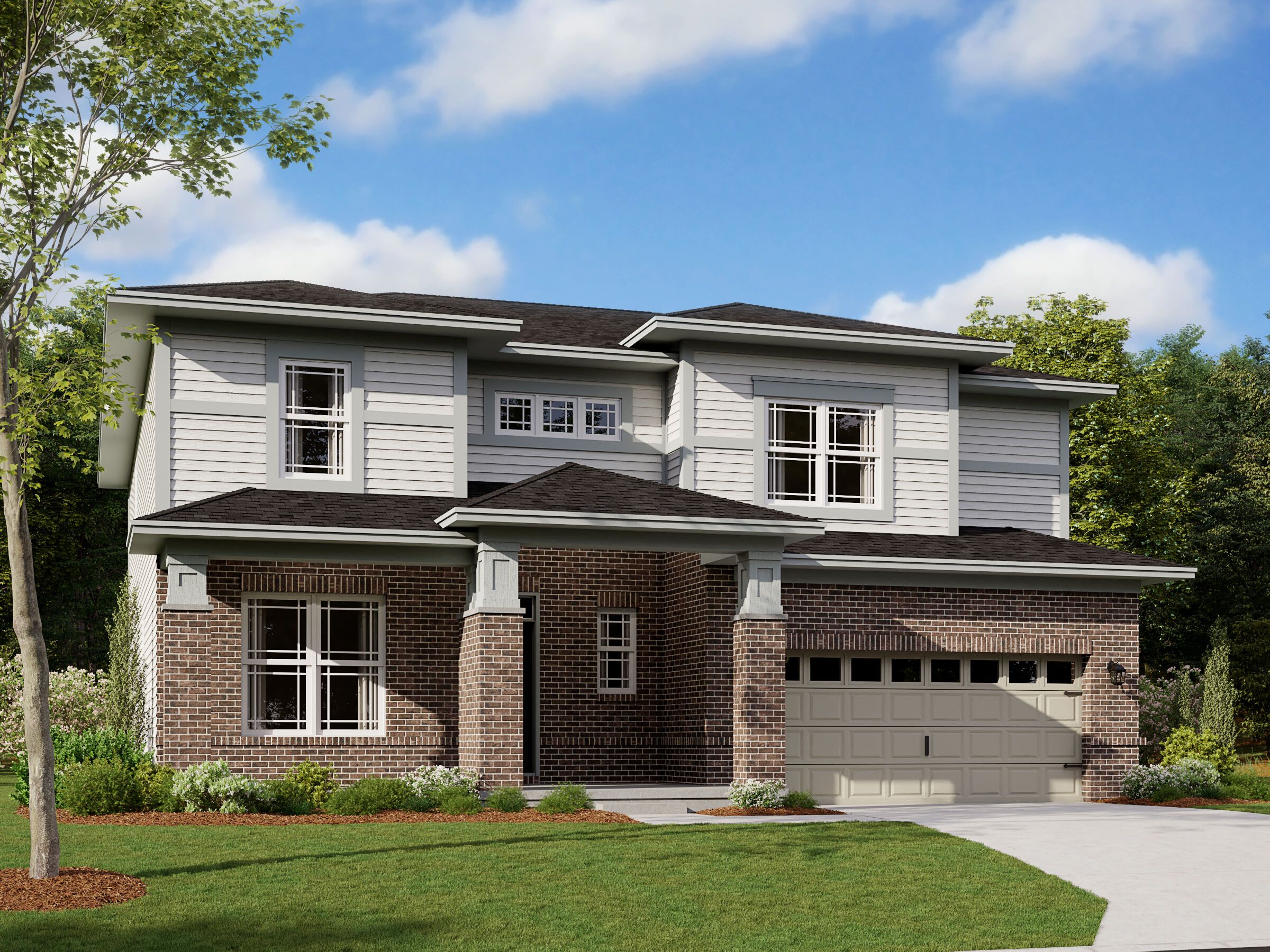 Berkeley Elevation E with Optional Brick