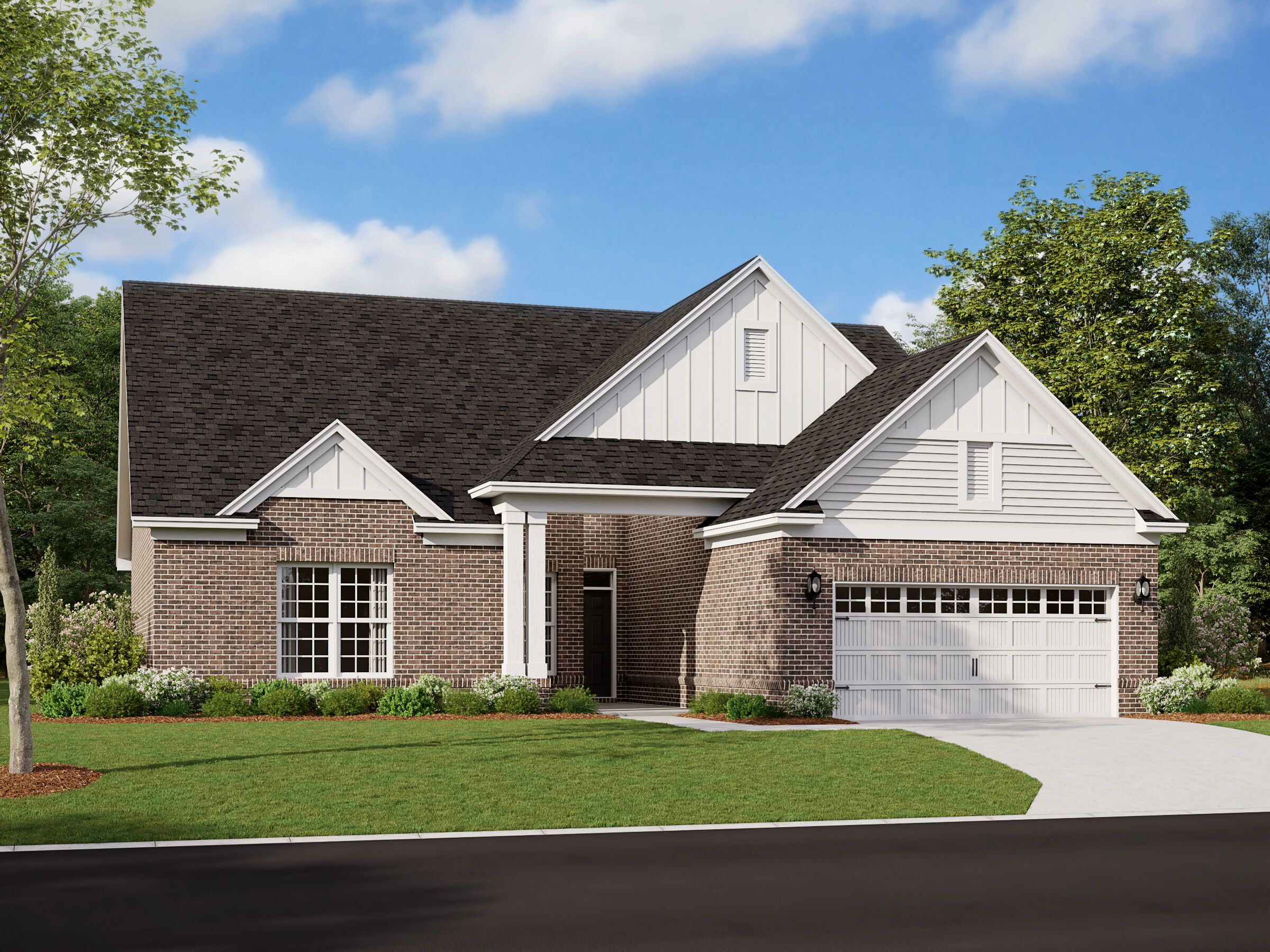Kentmore Elevation B with Optional Brick
