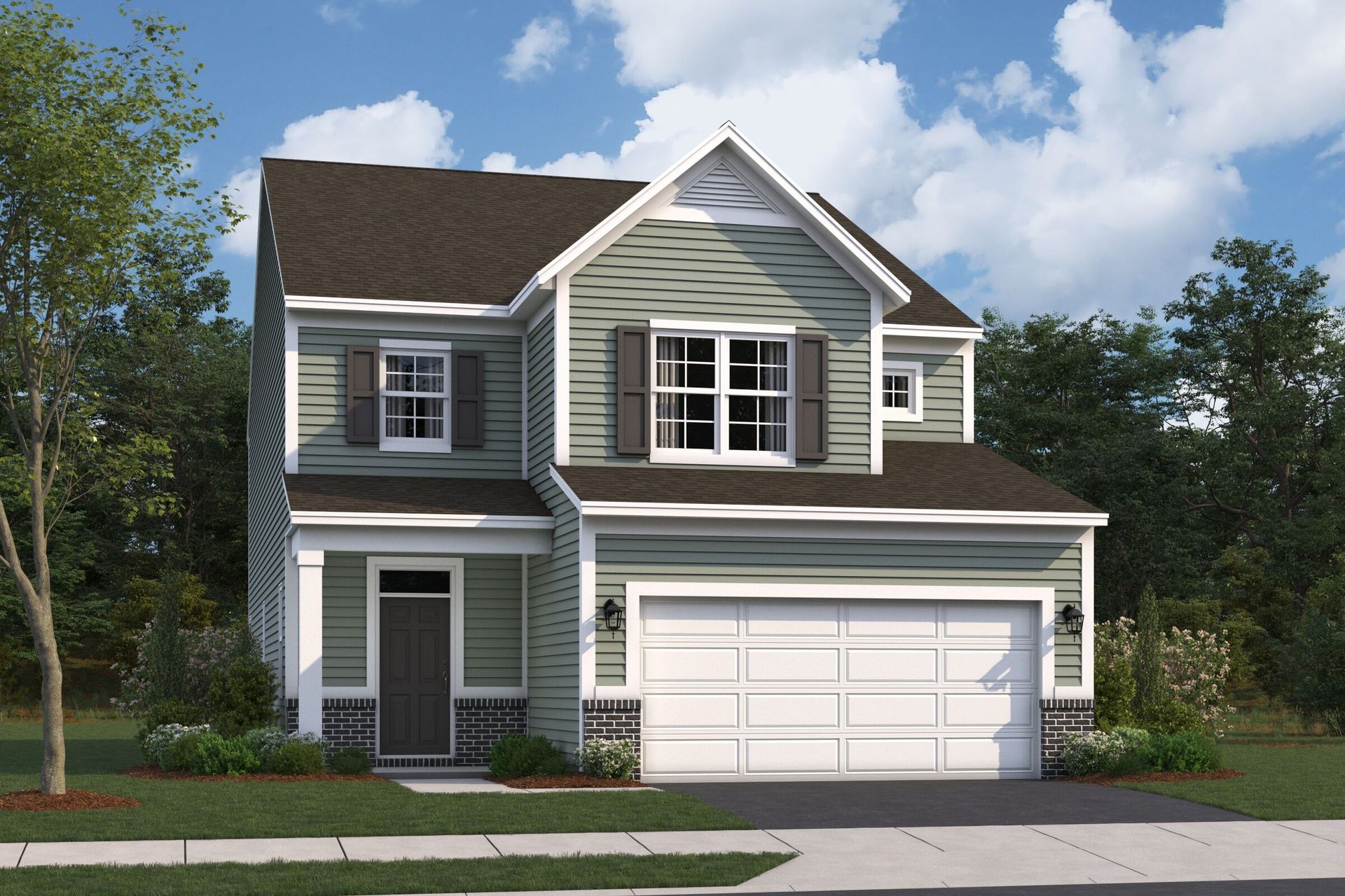 Attucks Elevation A with Optional Brick