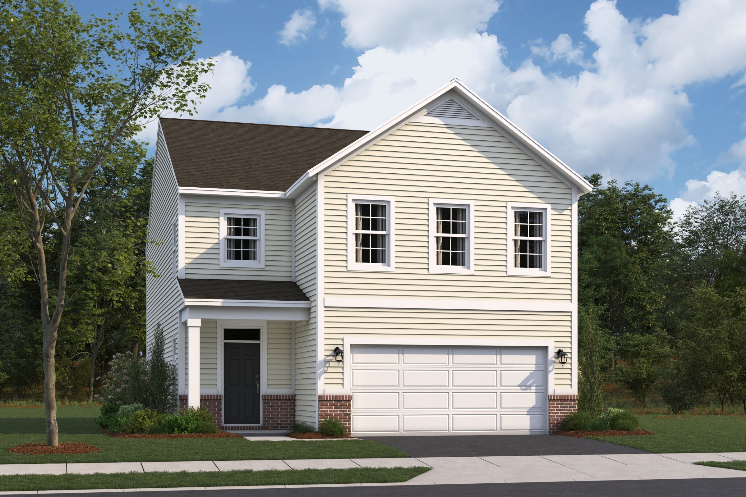 Spring Valley Elevation A with Optional Brick