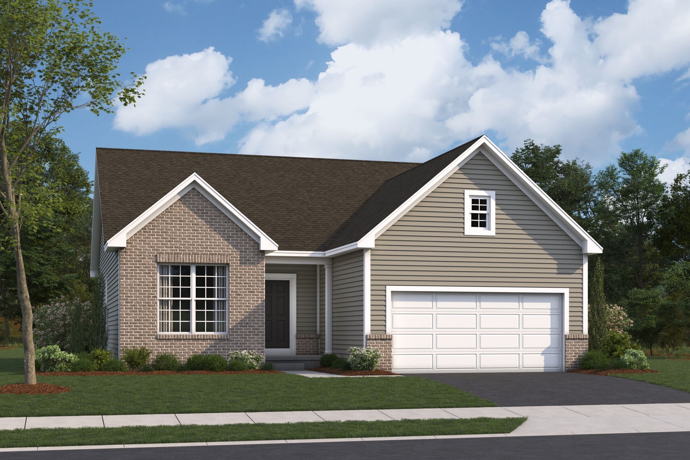 Amberly Elevation A w/ Optional Brick