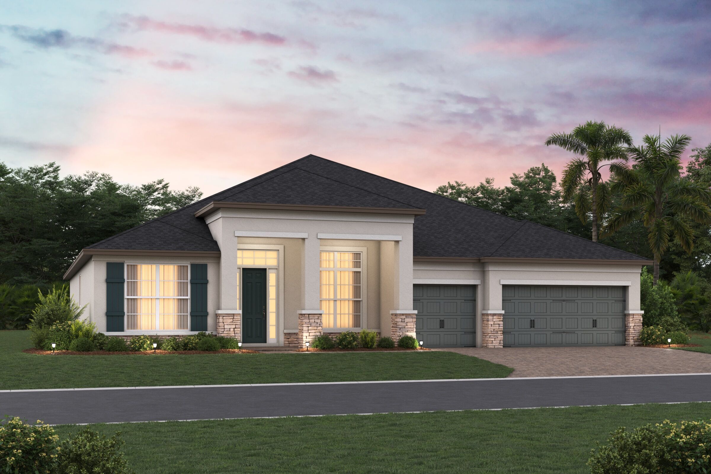 Brookhaven Elevation Solaceatcornerlake