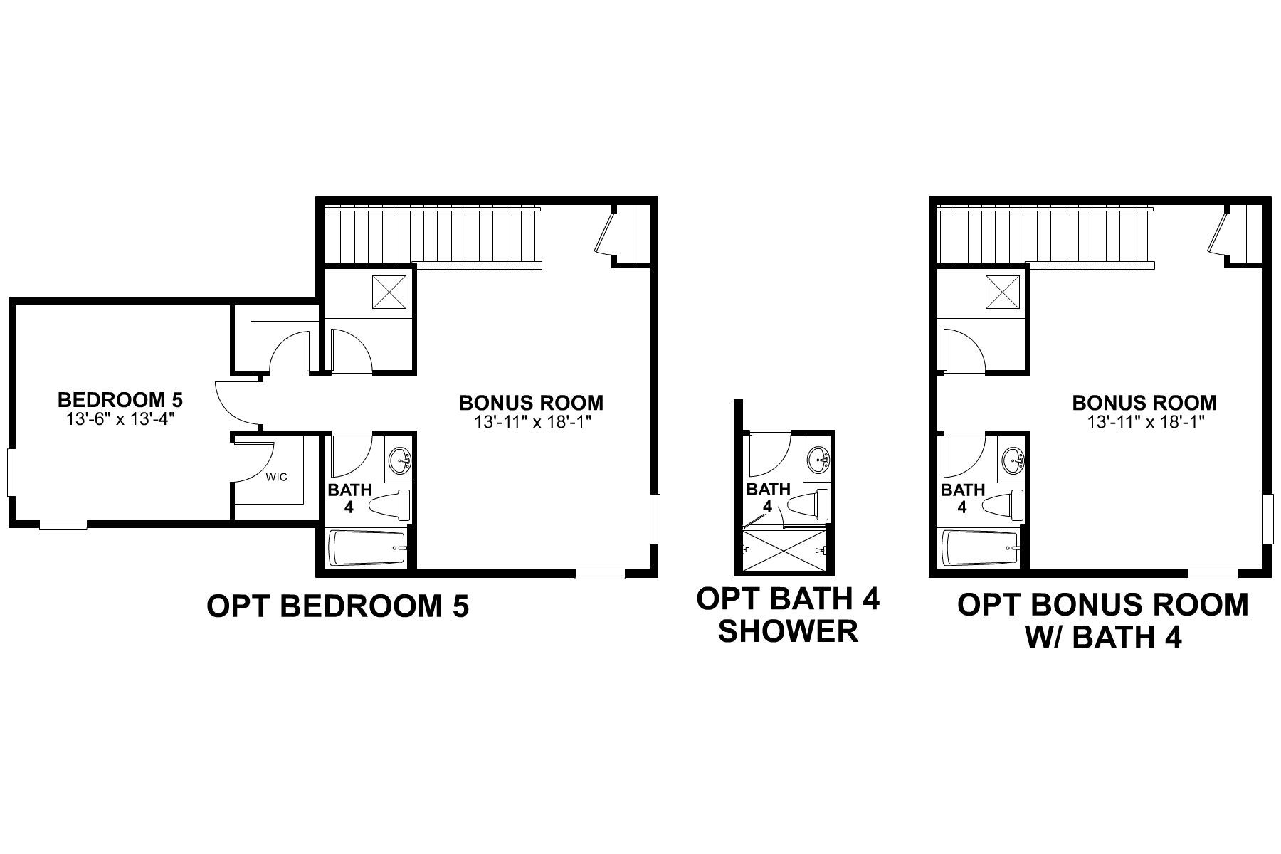 Piedmont Second Floor Options