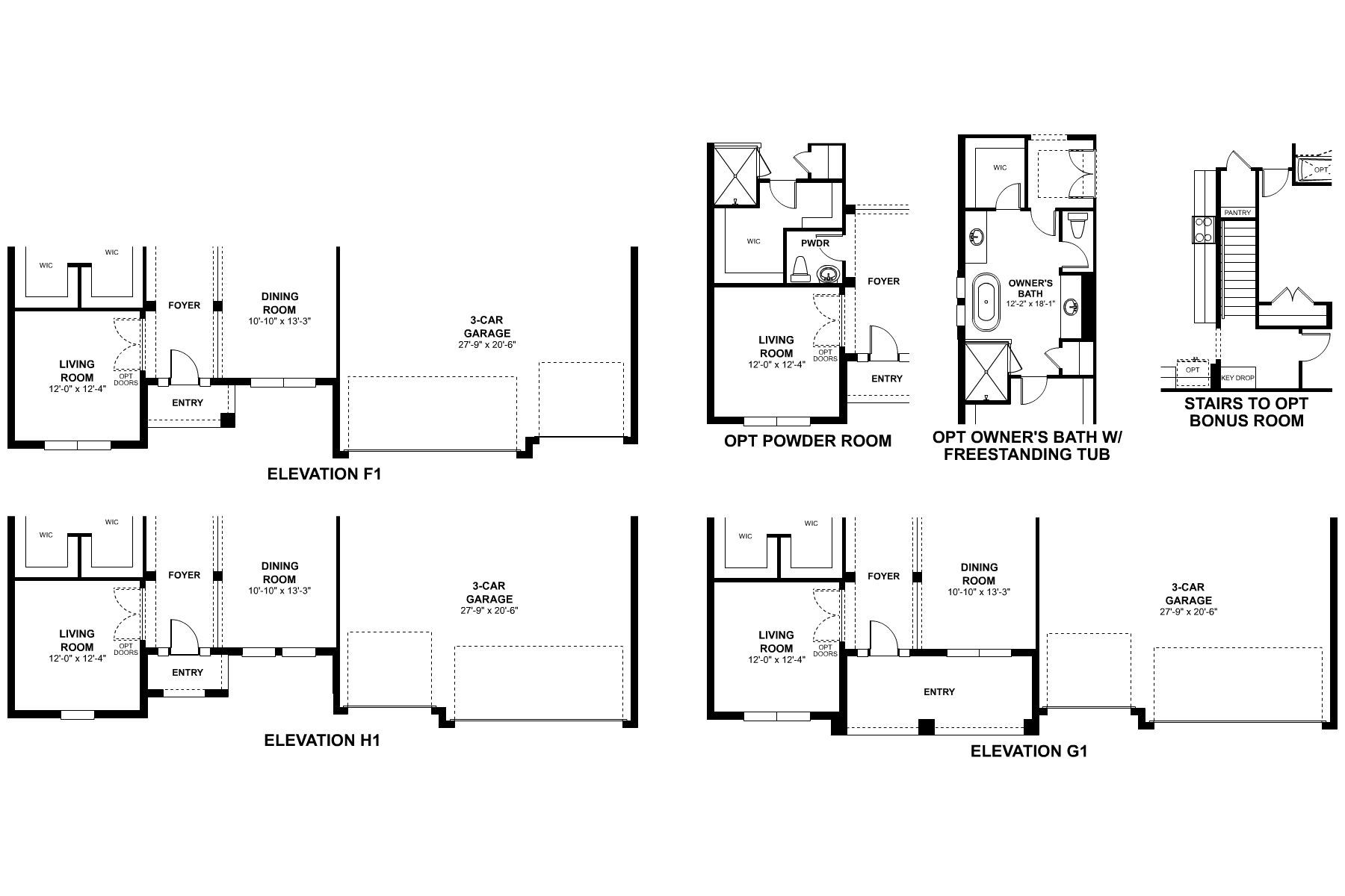 Brookhaven First Floor Options