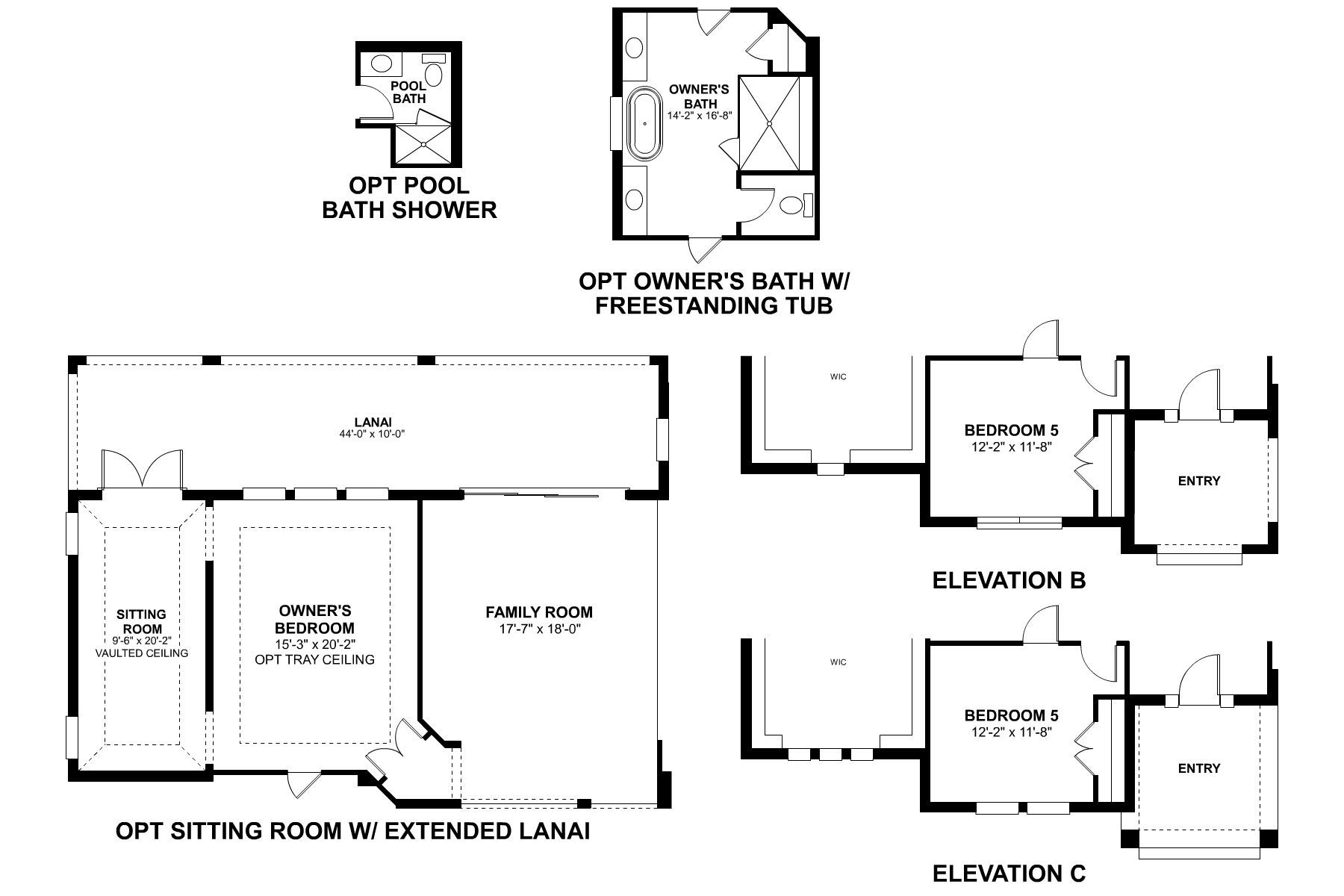 Serenity First Floor Options