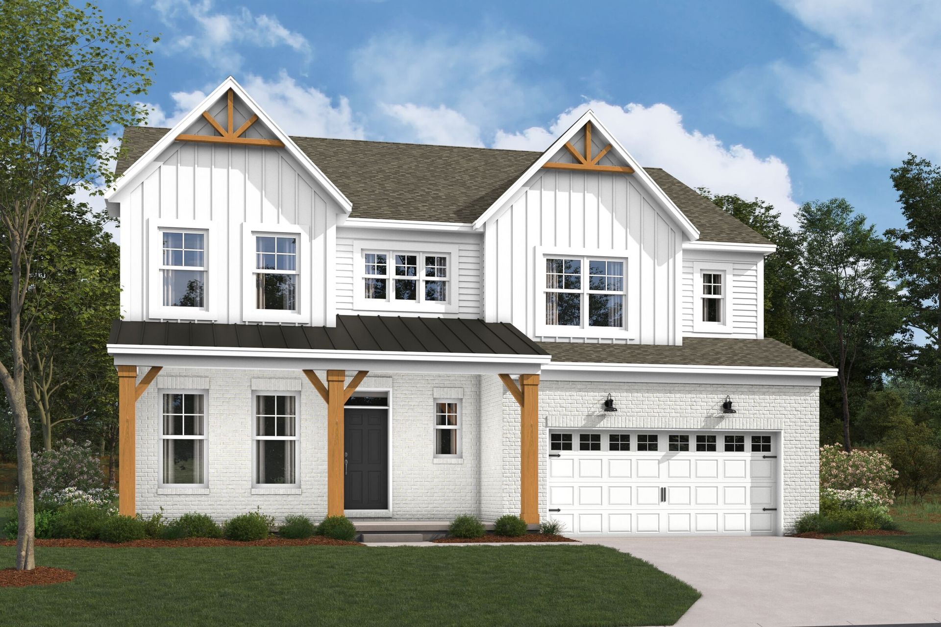 Berkeley Elevation B with Optional Brick
