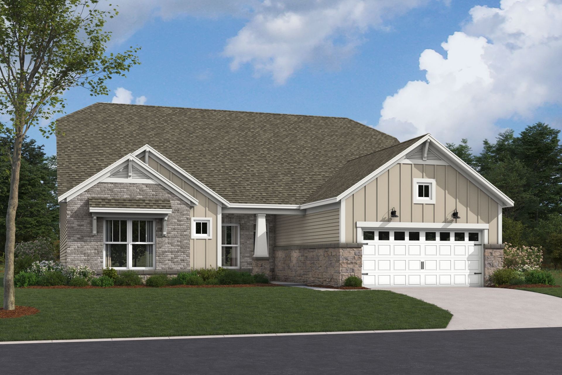 Kentmore Elevation C with Optional Brick and Stone