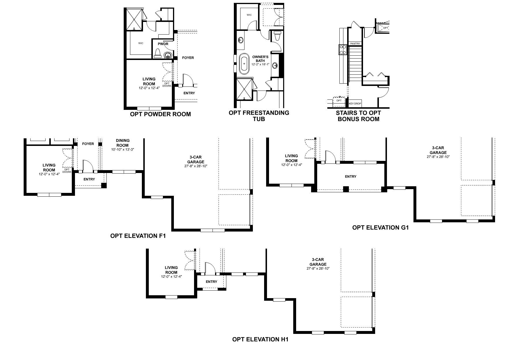 Brookhaven First Floor Options