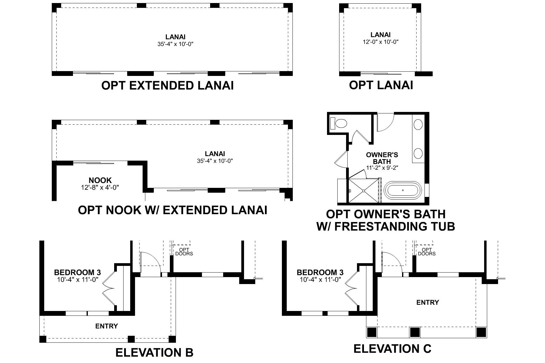 Tranquility First Floor Options