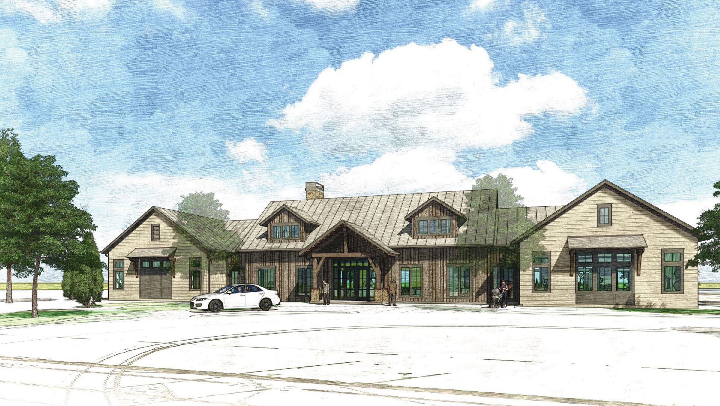 Retreat at Haw River Clubhouse Rendering