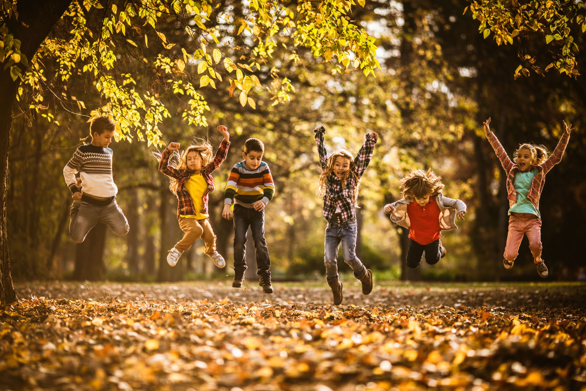 Children jumping
