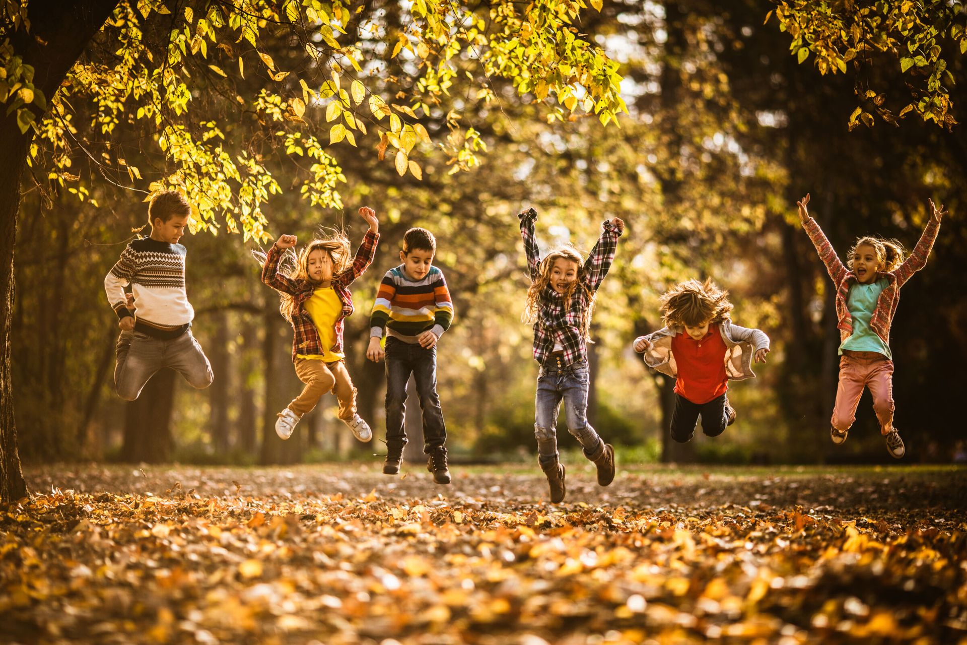 Children jumping