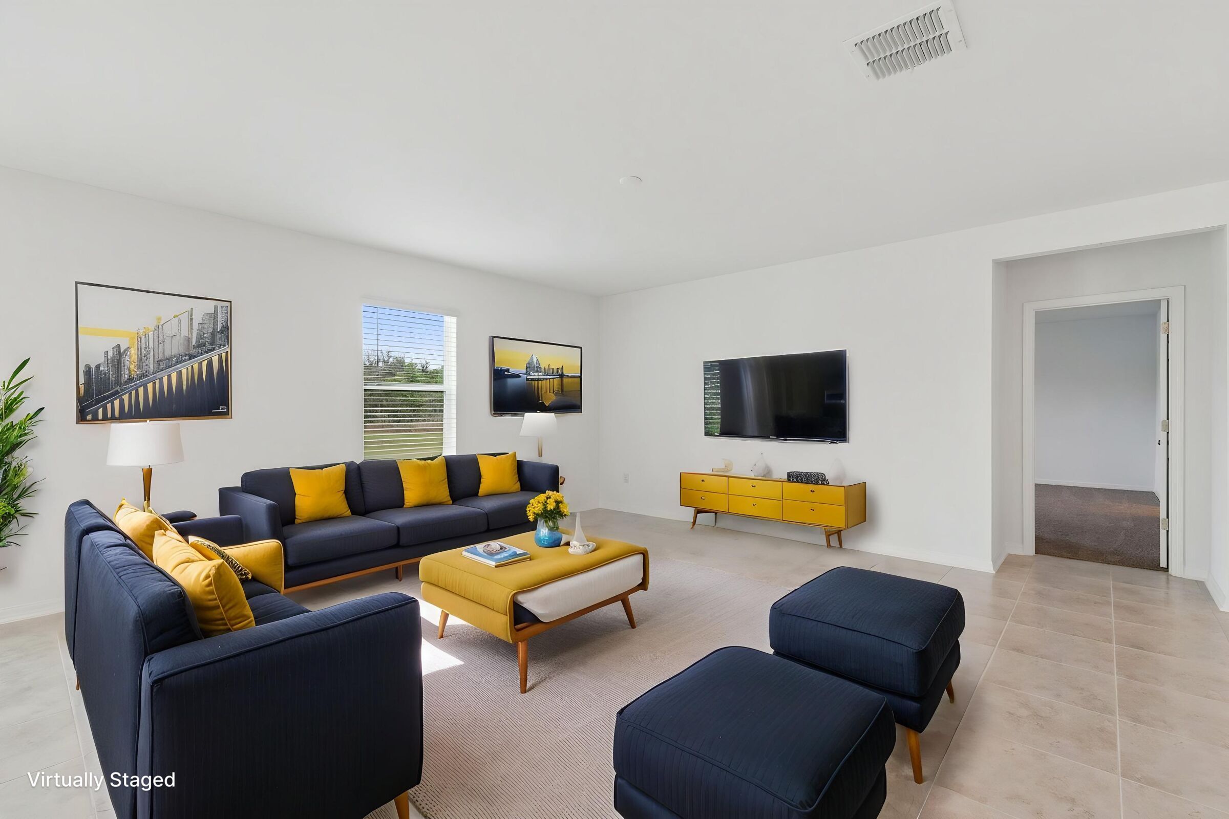 Family Room - Virtually Staged