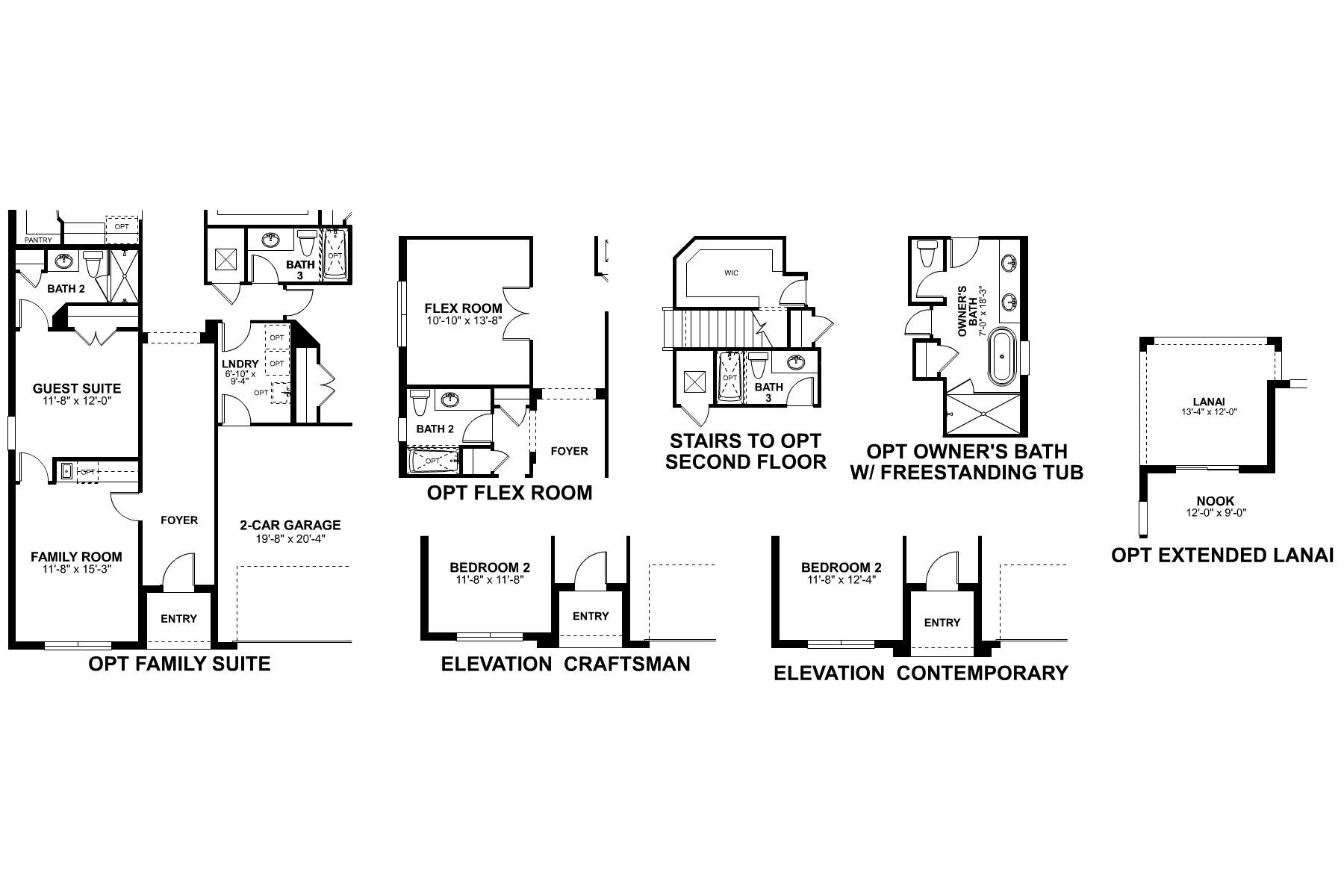 Piedmont First Floor Options