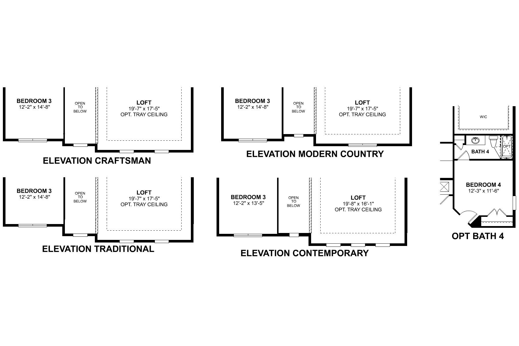 Sonoma Second Floor Options