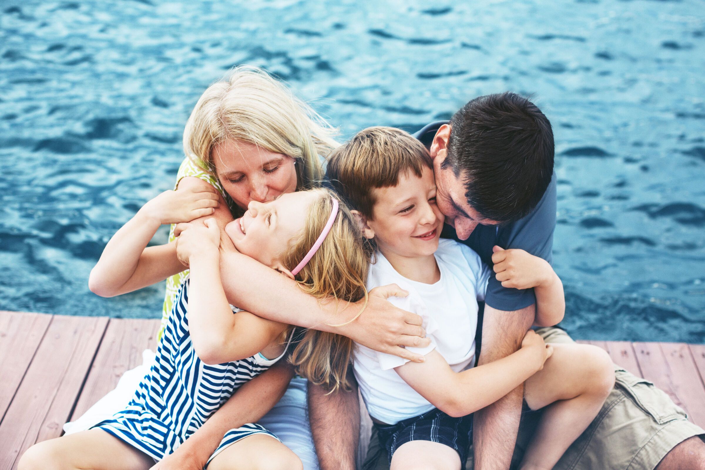 Family on Dock