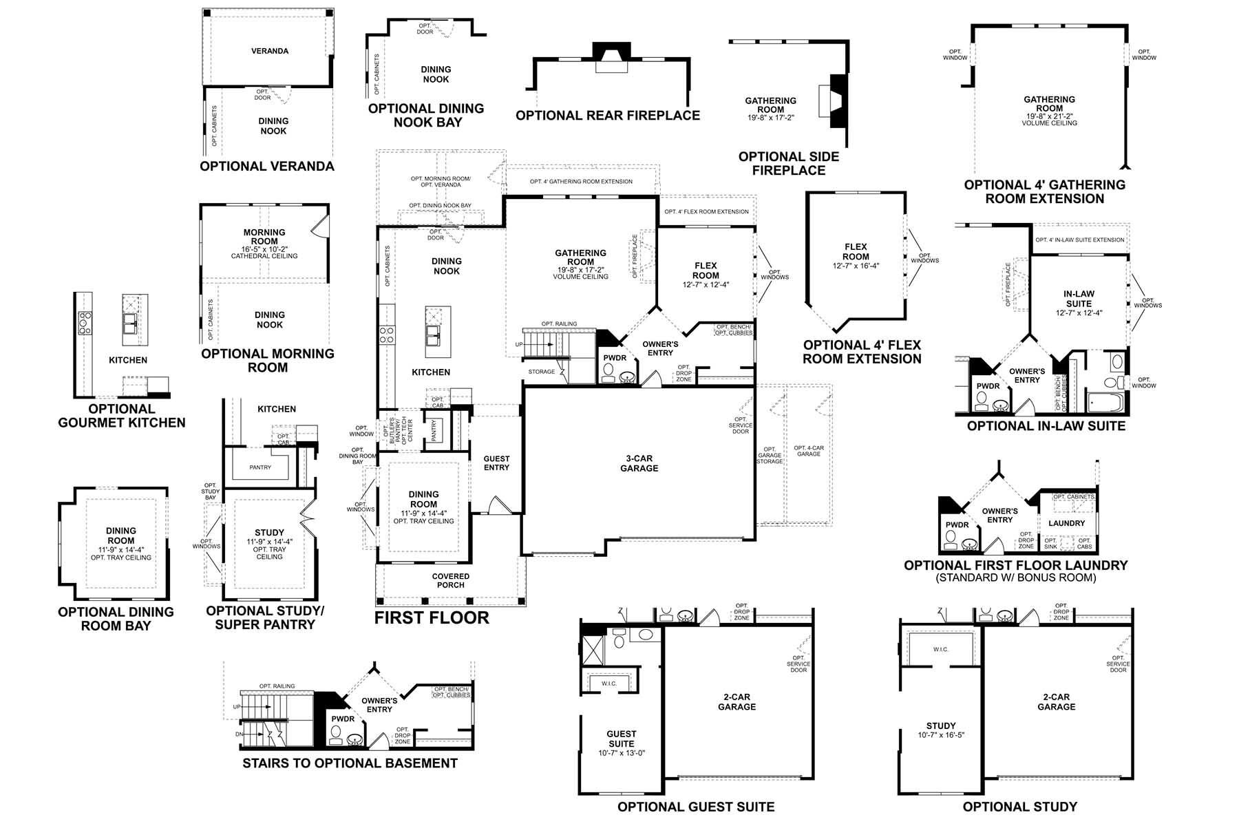 Ainsley II Basement - Sagebrook West: Indianapolis, Indiana - M/I Homes