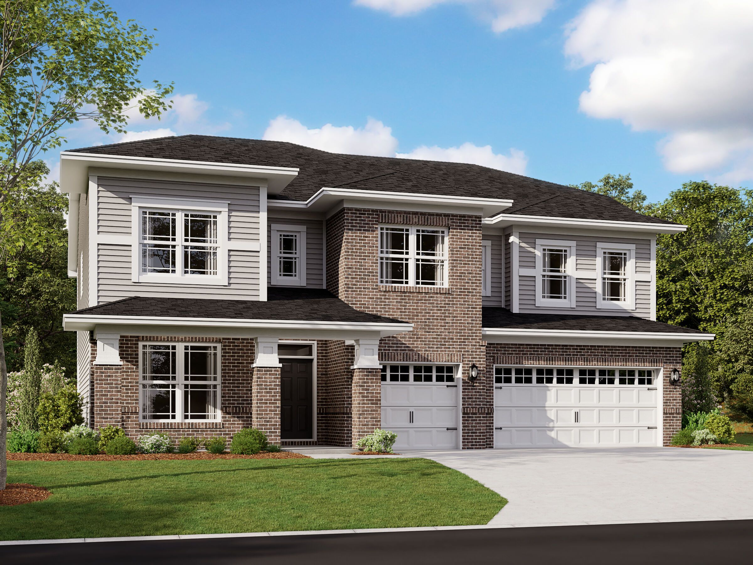 Ainsley II Elevation H with Optional Brick
