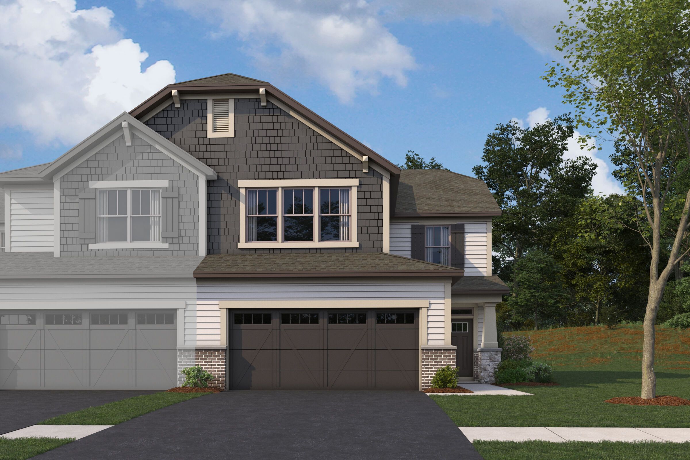Campbell - The Townes At Farmingdale: Woodridge, Illinois - M/I Homes