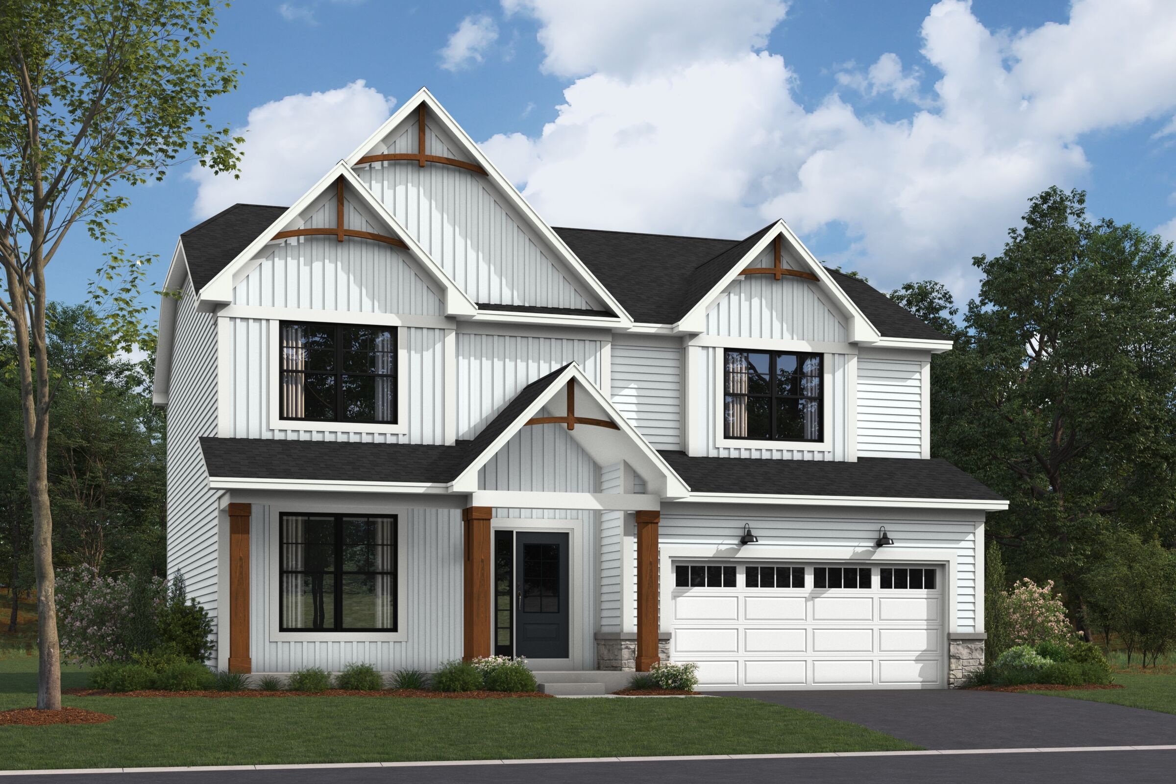 Dunbar Elevation Rustic Farmhouse