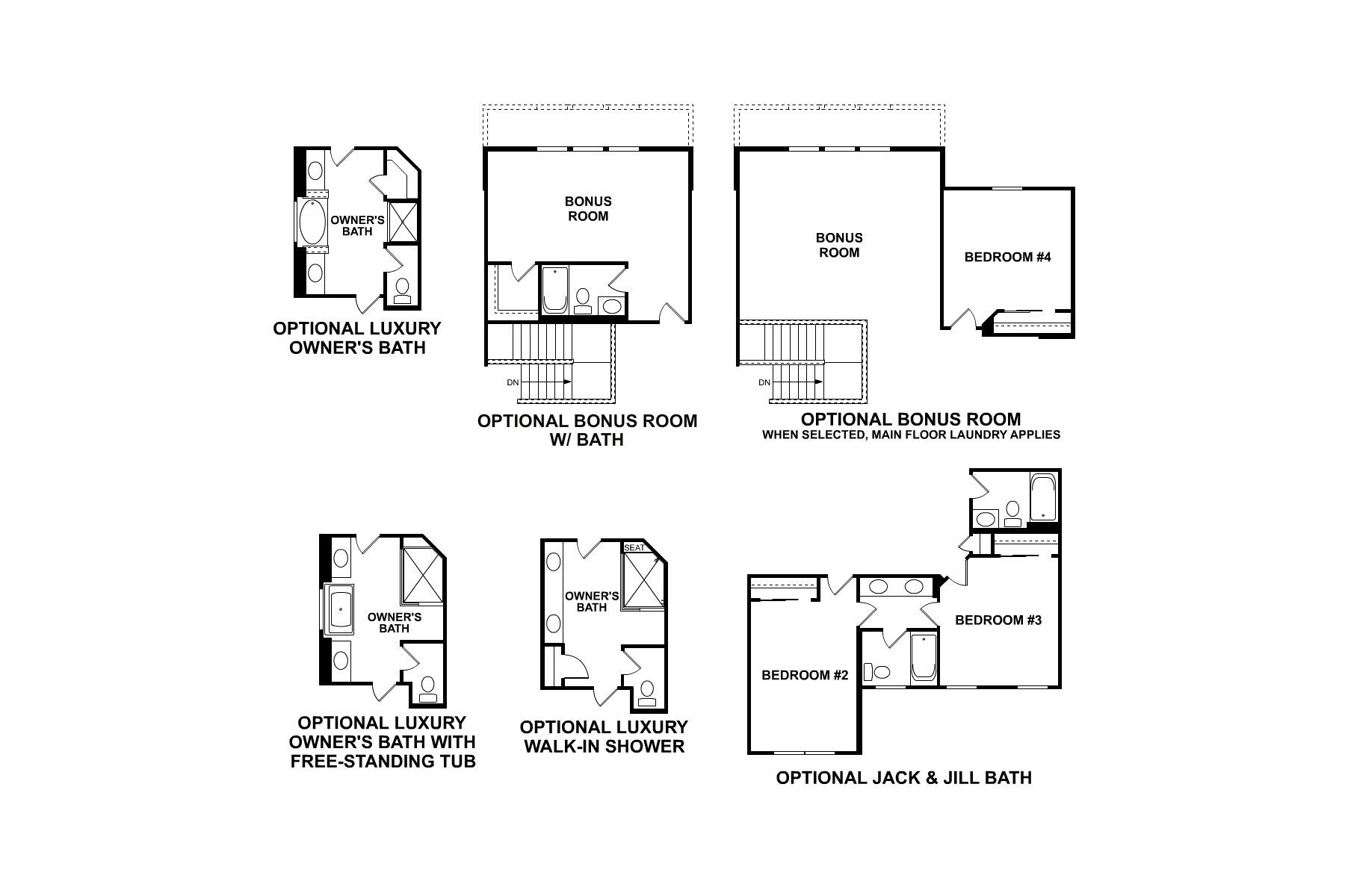 Hudson - Second Floor Options