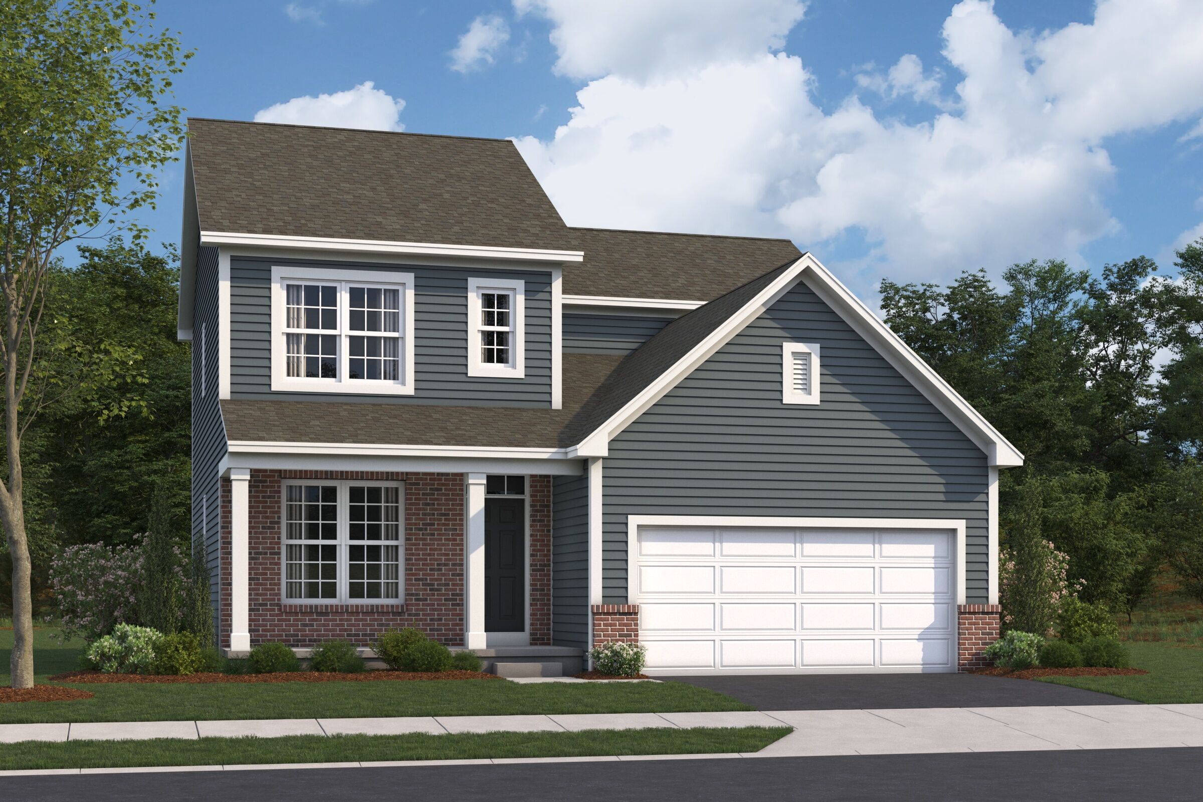 Bexley Elevation A with Brick